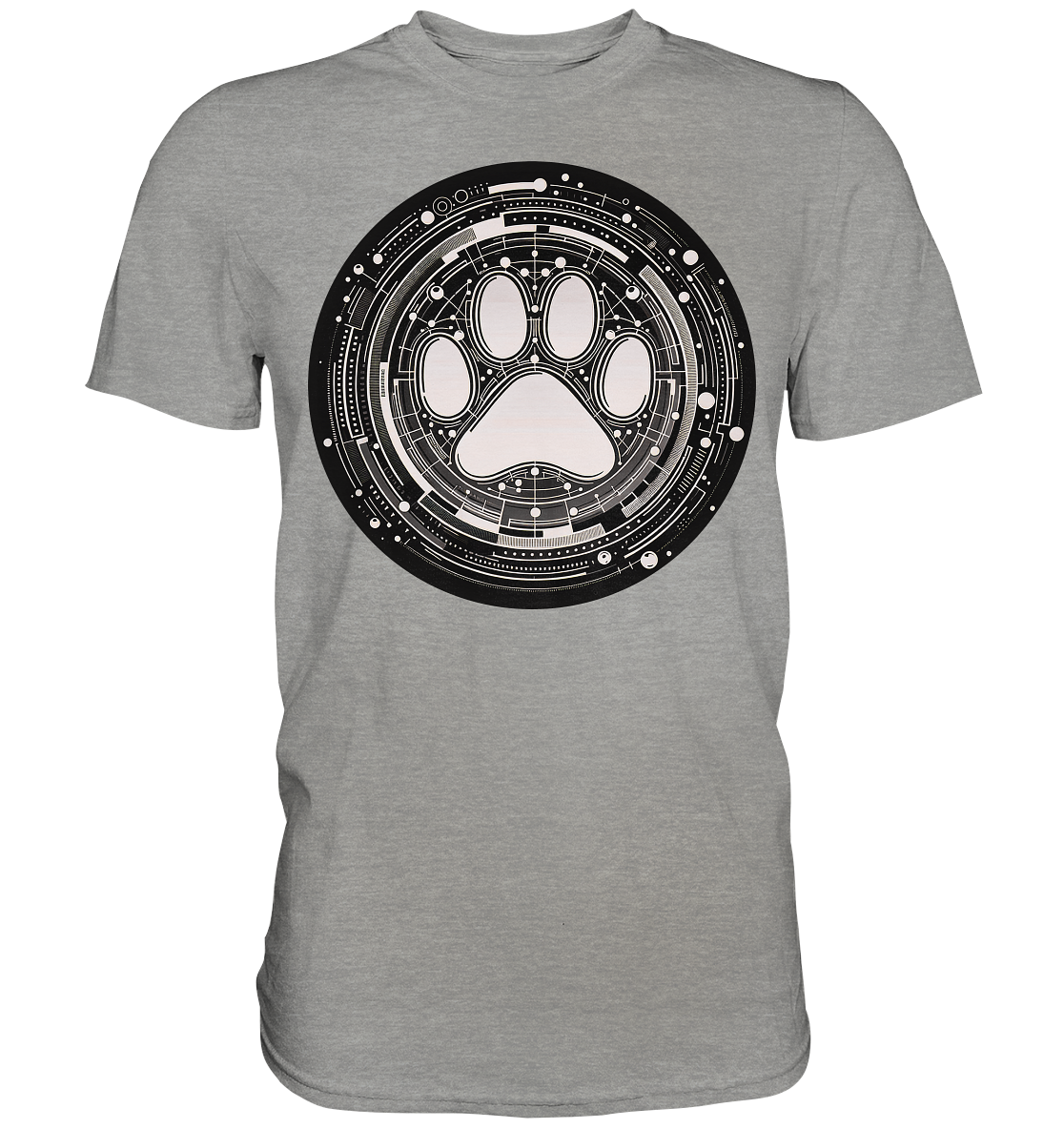 Pfote in Modern Technik design - Premium Shirt