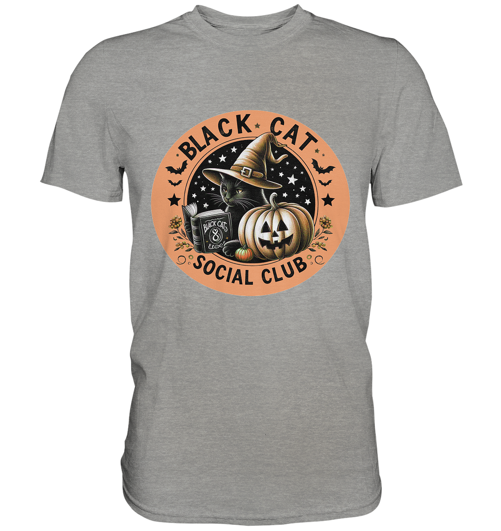 Halloween Black Cat Social Club - Premium Shirt