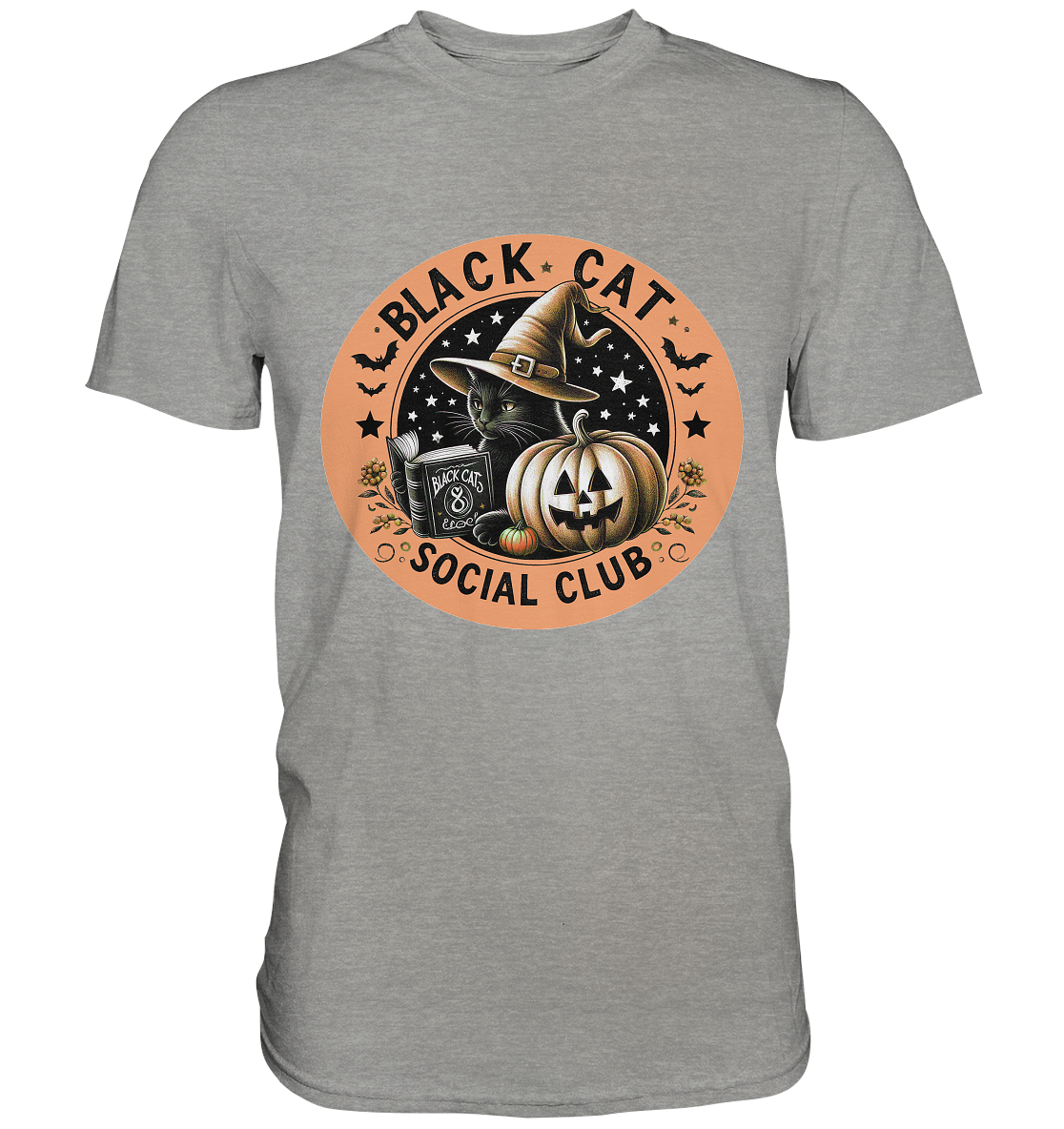 Halloween Black Cat Social Club - Premium Shirt