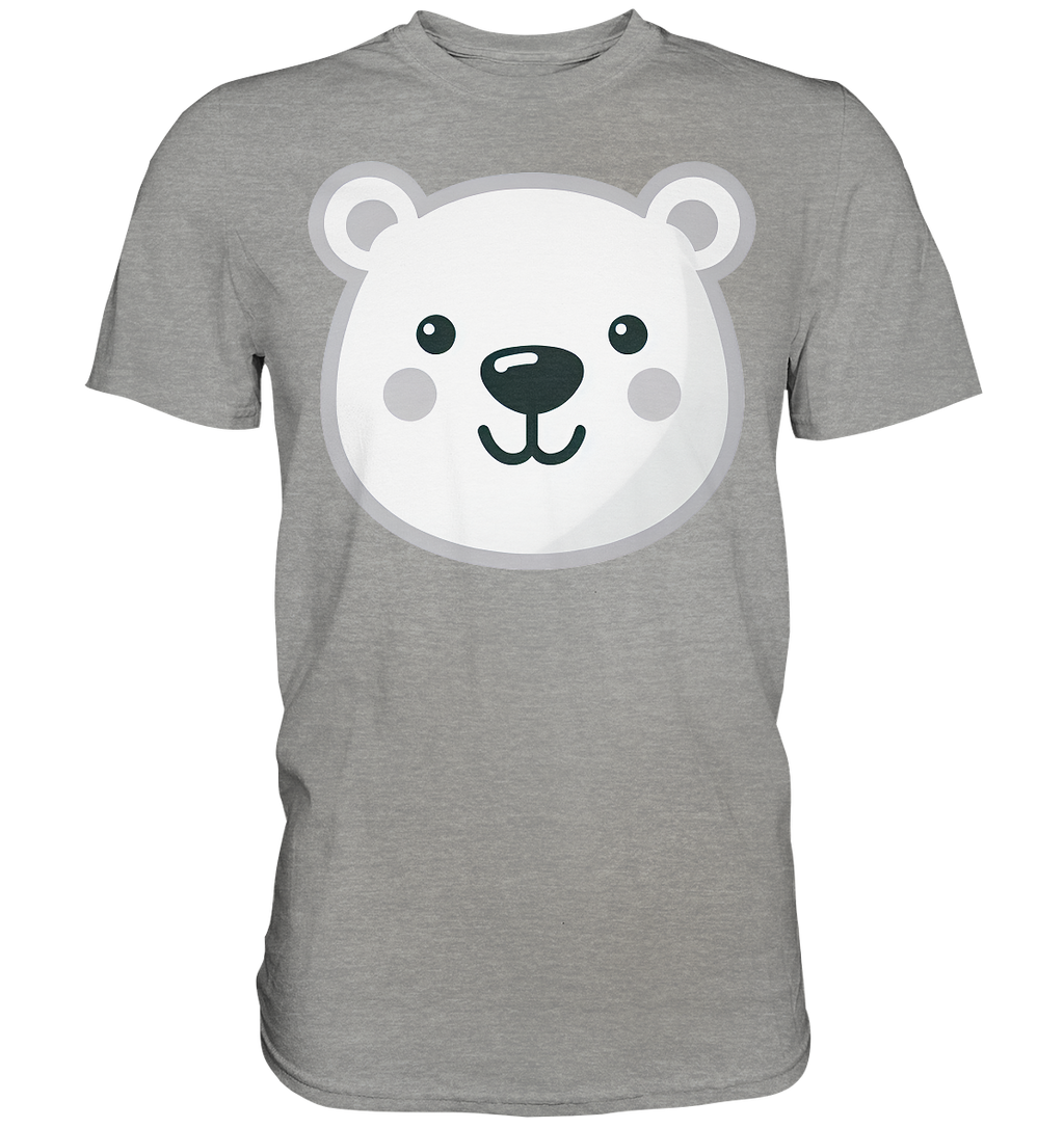 Fröhliche Eisbär Gesicht  - personalisierbar - Premium Shirt