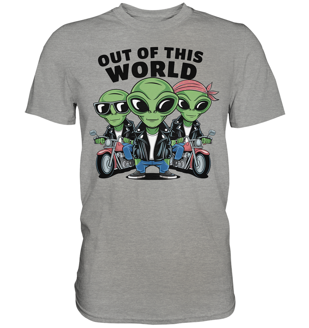 Out of this World Alien Biker - Premium Shirt