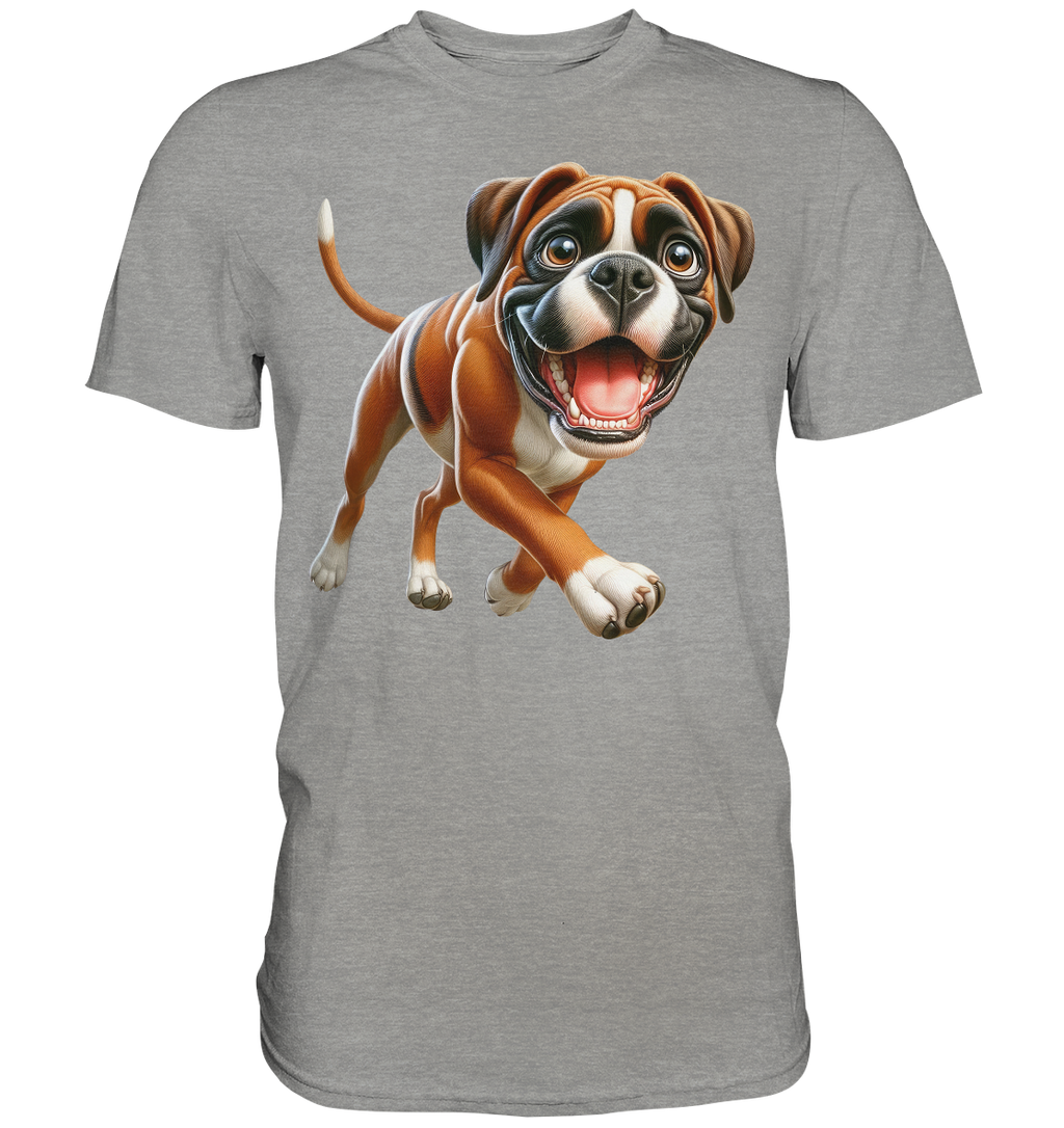 Boxer Cartoon Hund personalisierbar - Premium Shirt