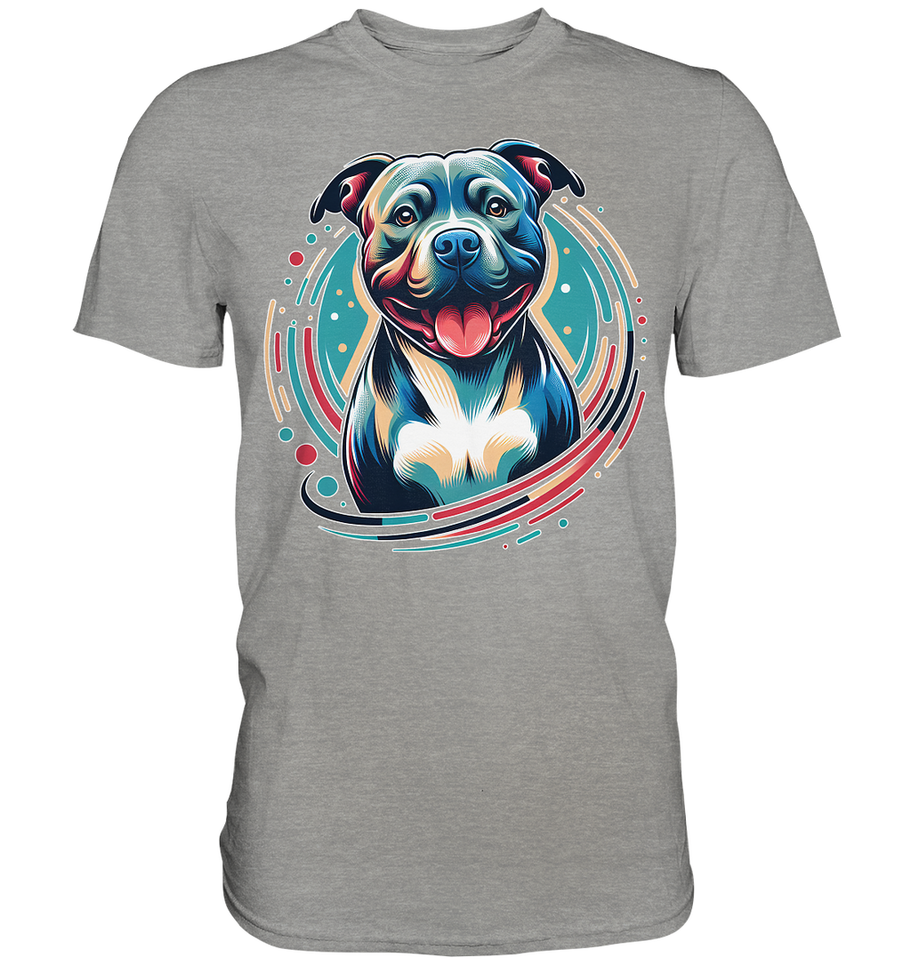 Happy Pittbull / Staffy PopArt - Premium Shirt