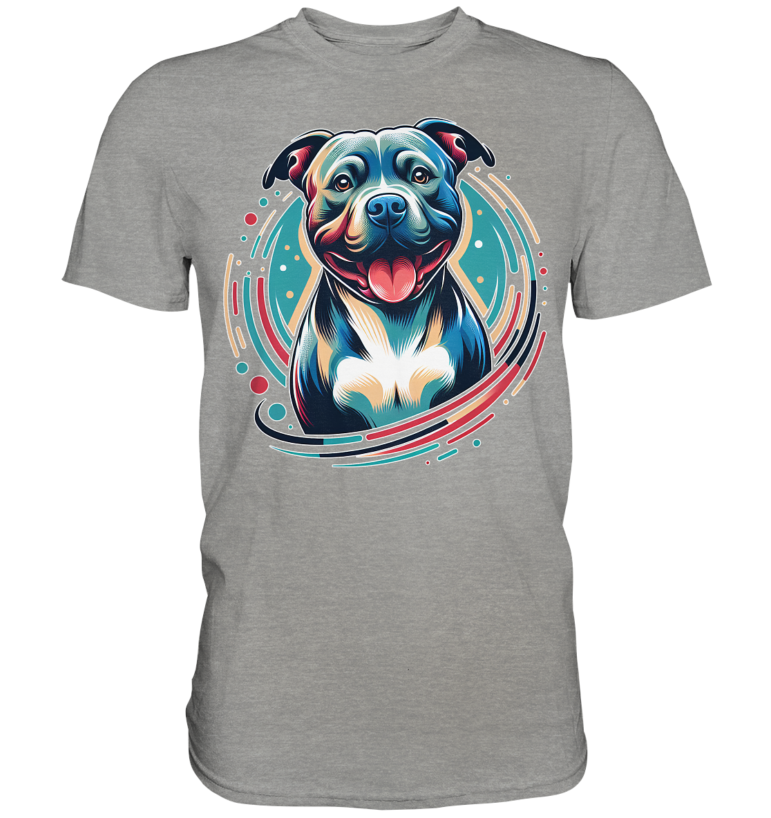 Happy Pittbull / Staffy PopArt - Premium Shirt