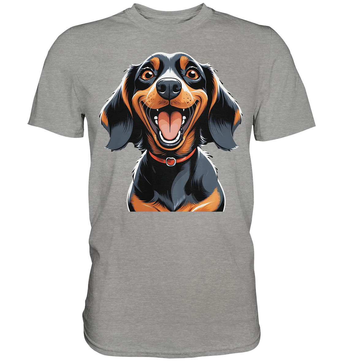 Happy Dackel Cartoon - Premium Shirt