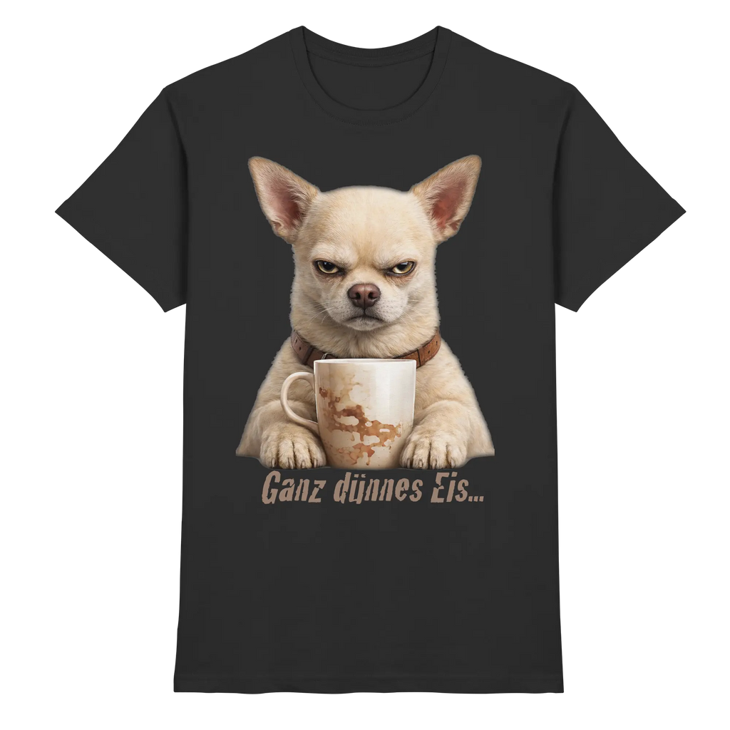 Ganz dünnes Eis. Chihuahua comic  - Premium Shirt - PAWentura