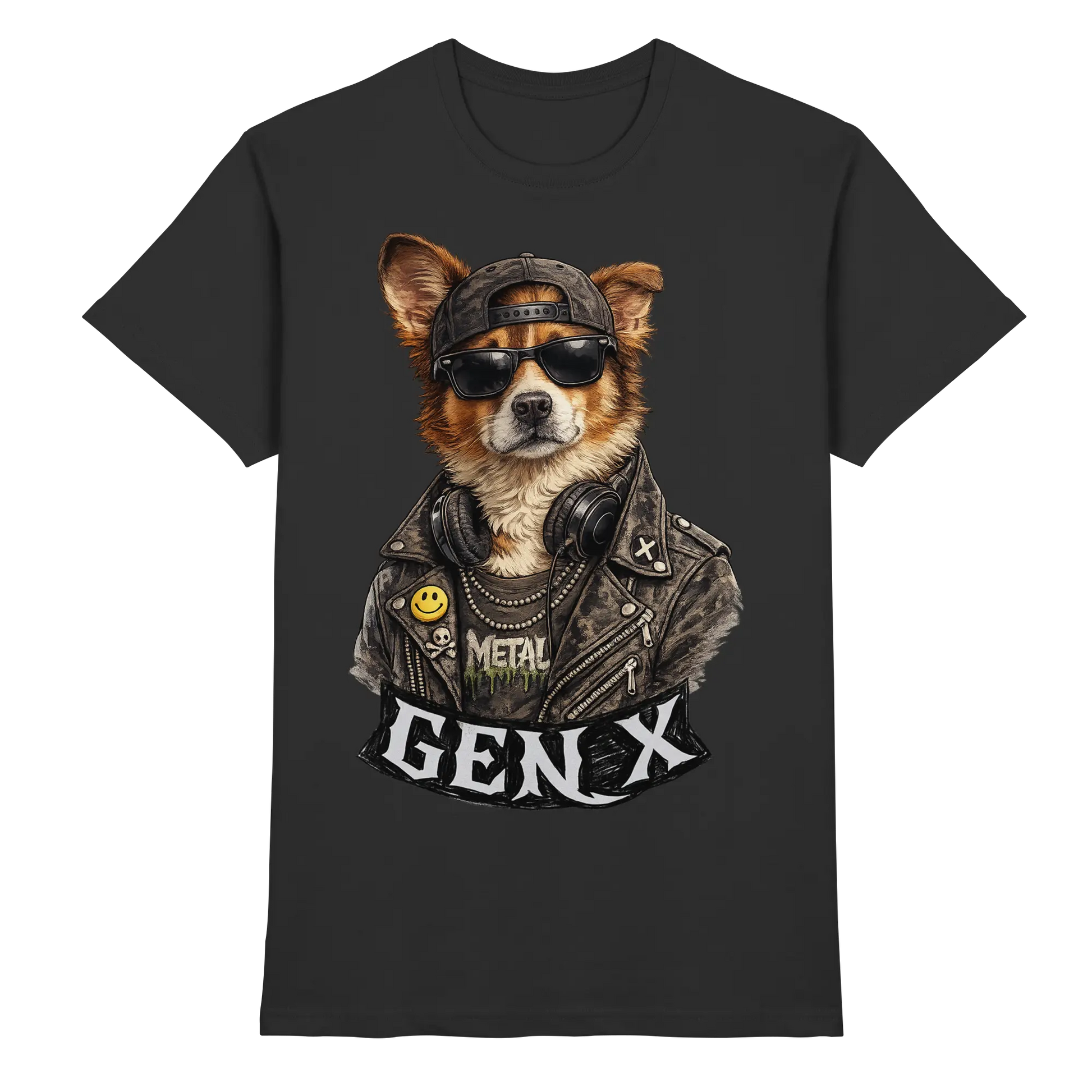 GEN X Funny Punk Dog 80s - Premium Shirt - PAWentura