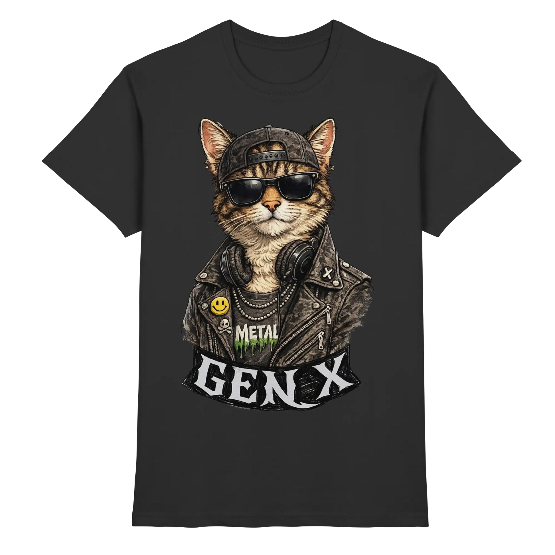 GEN X Funny Punk Cat - Premium Shirt - PAWentura
