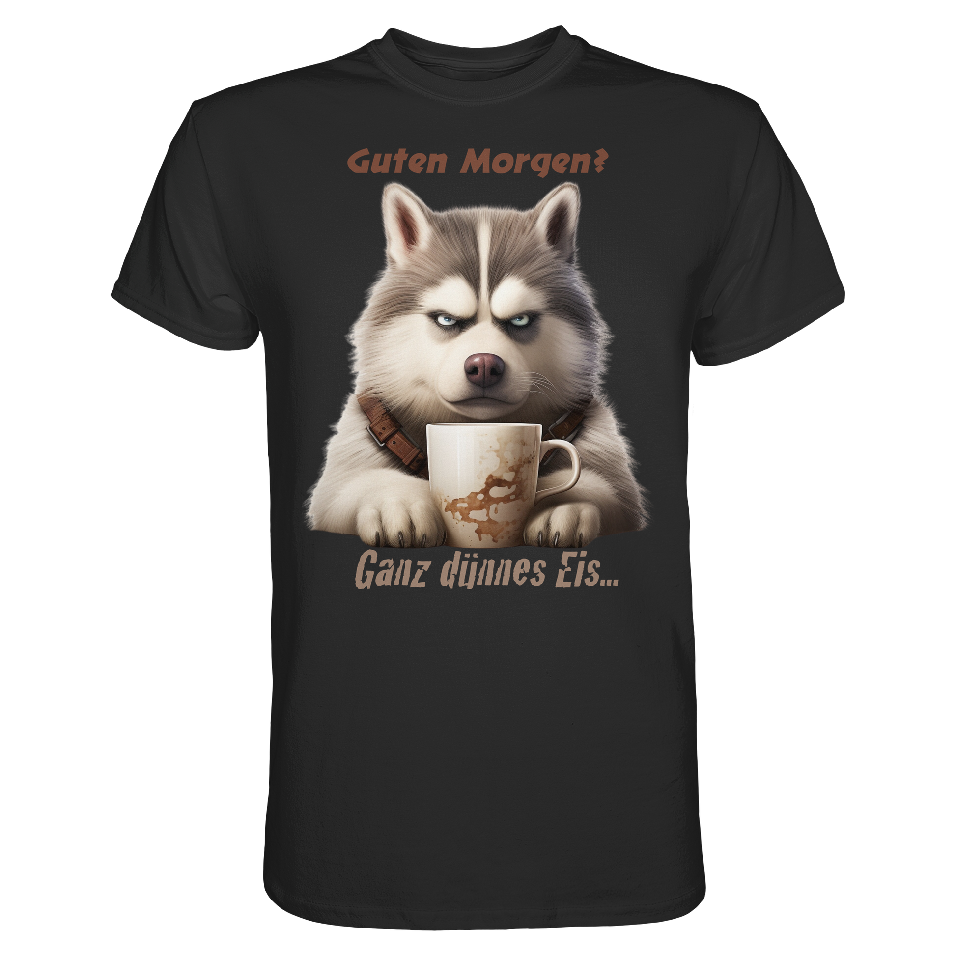 Guten Morgen. Ganz dünnnes Eis. Husky comic - Premium Shirt