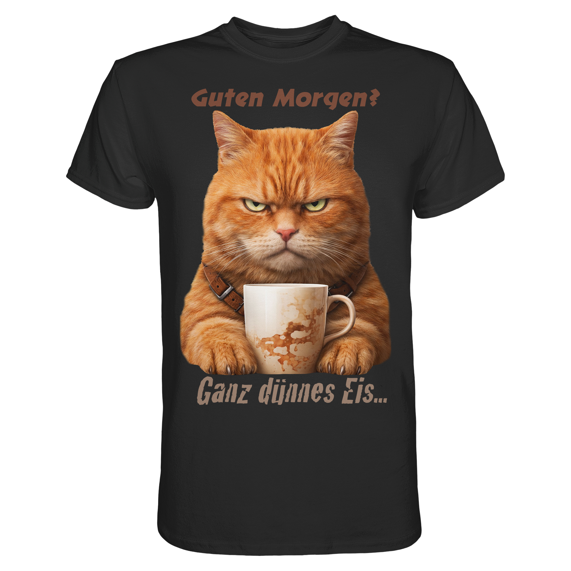 Guten Morgen Ganz dünnnes Eis. Ginger Cat comic  - Premium Shirt