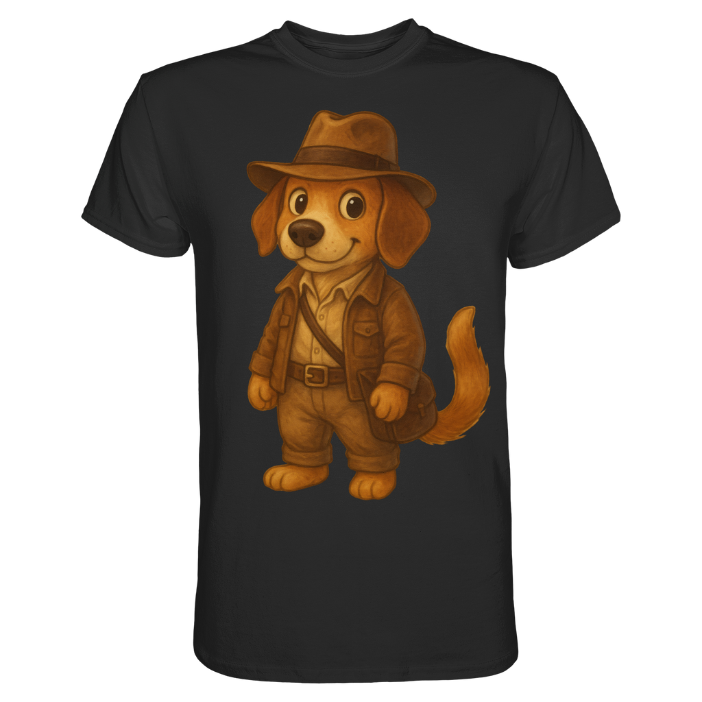 Abenteurer Hunde Cartoon  - Premium Shirt