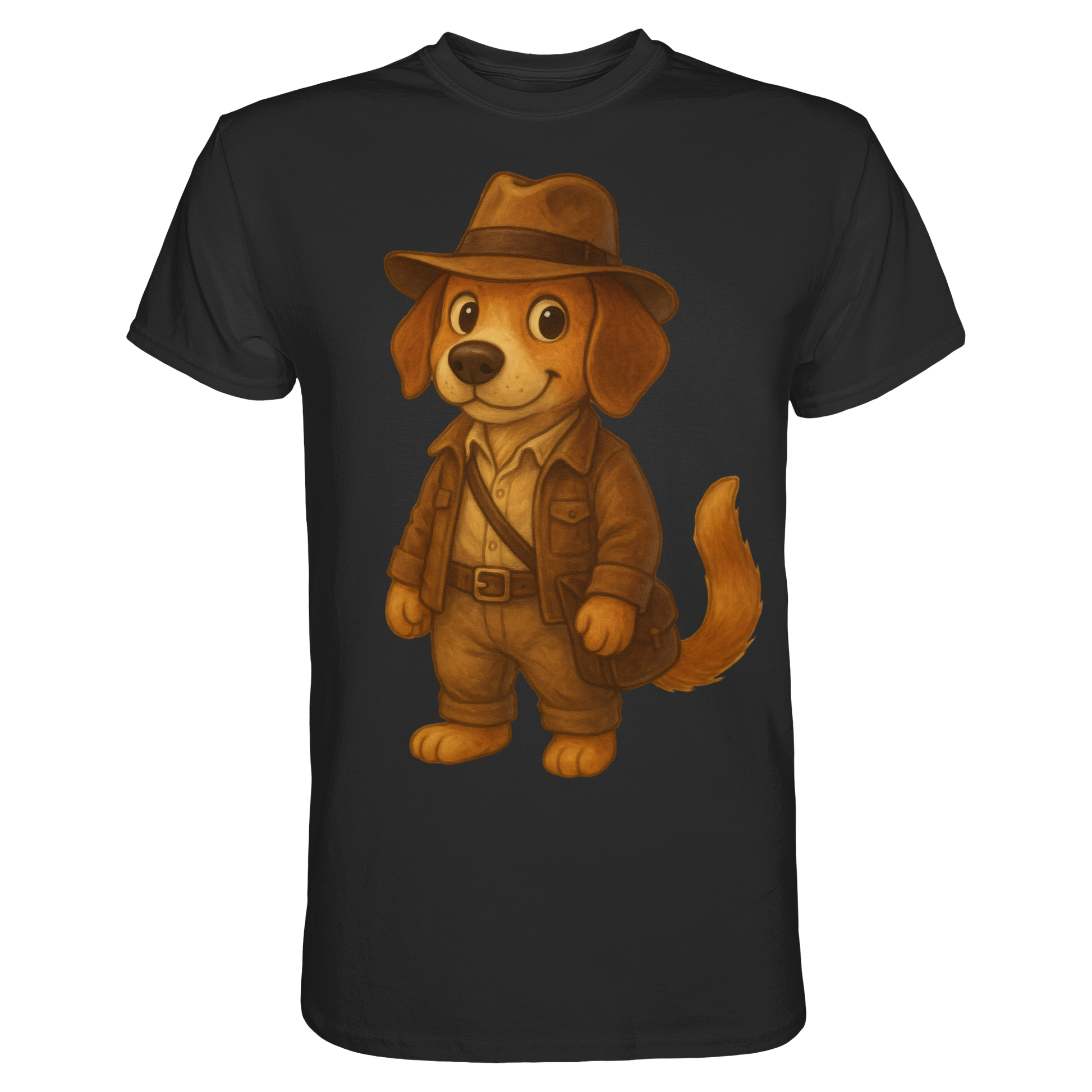 Abenteurer Hunde Cartoon  - Premium Shirt