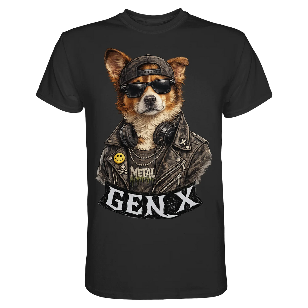 GEN X Funny Punk Dog 80s - Premium Shirt - PAWentura