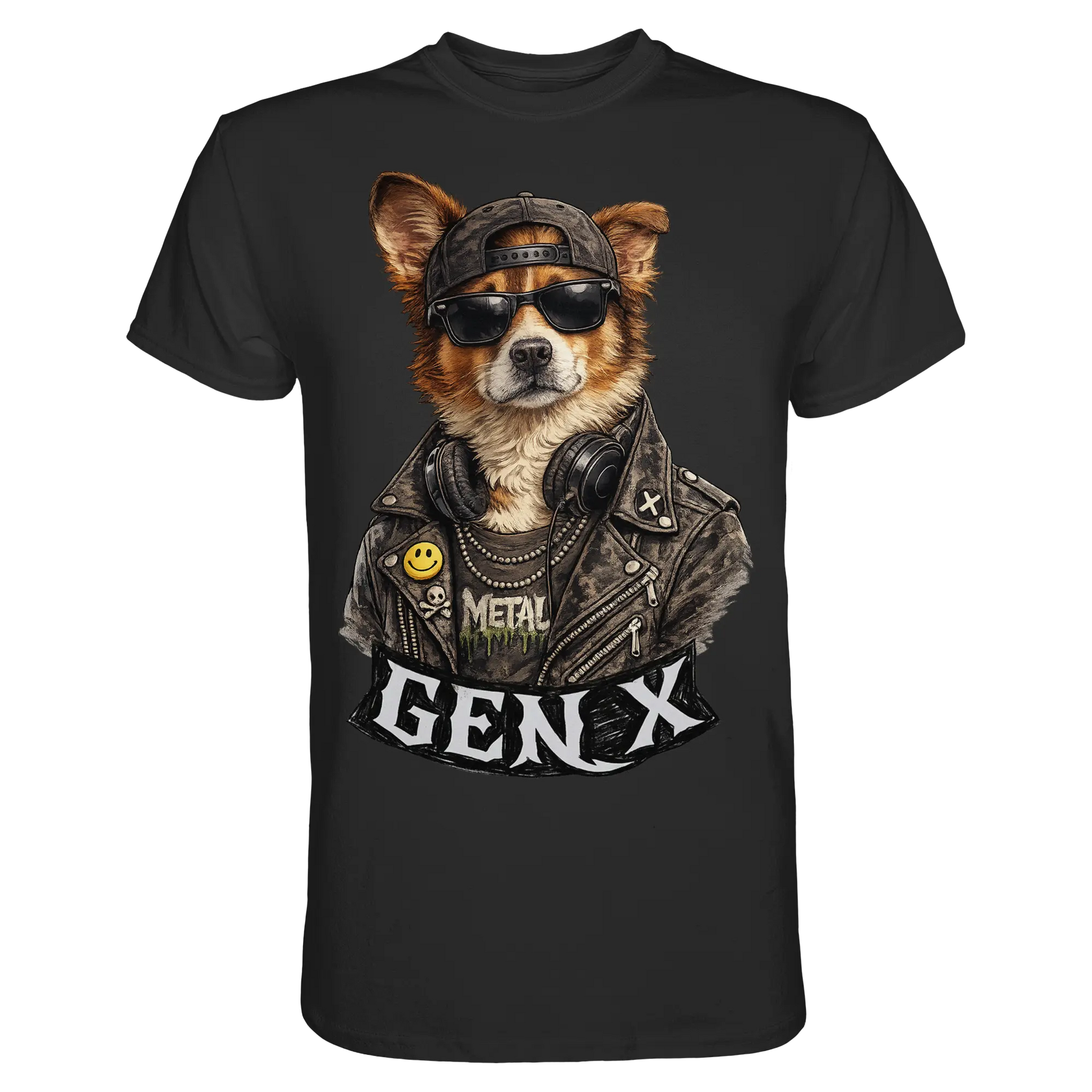 GEN X Funny Punk Dog 80s - Premium Shirt - PAWentura