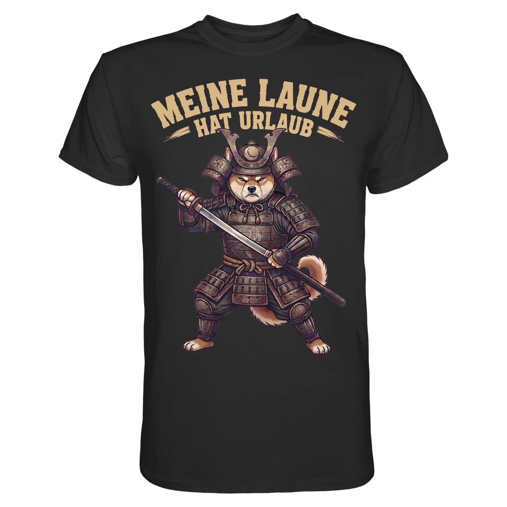 Meine Laune hat Urlaub – Lustiger Shiba Samurai Hund - Premium Shirt