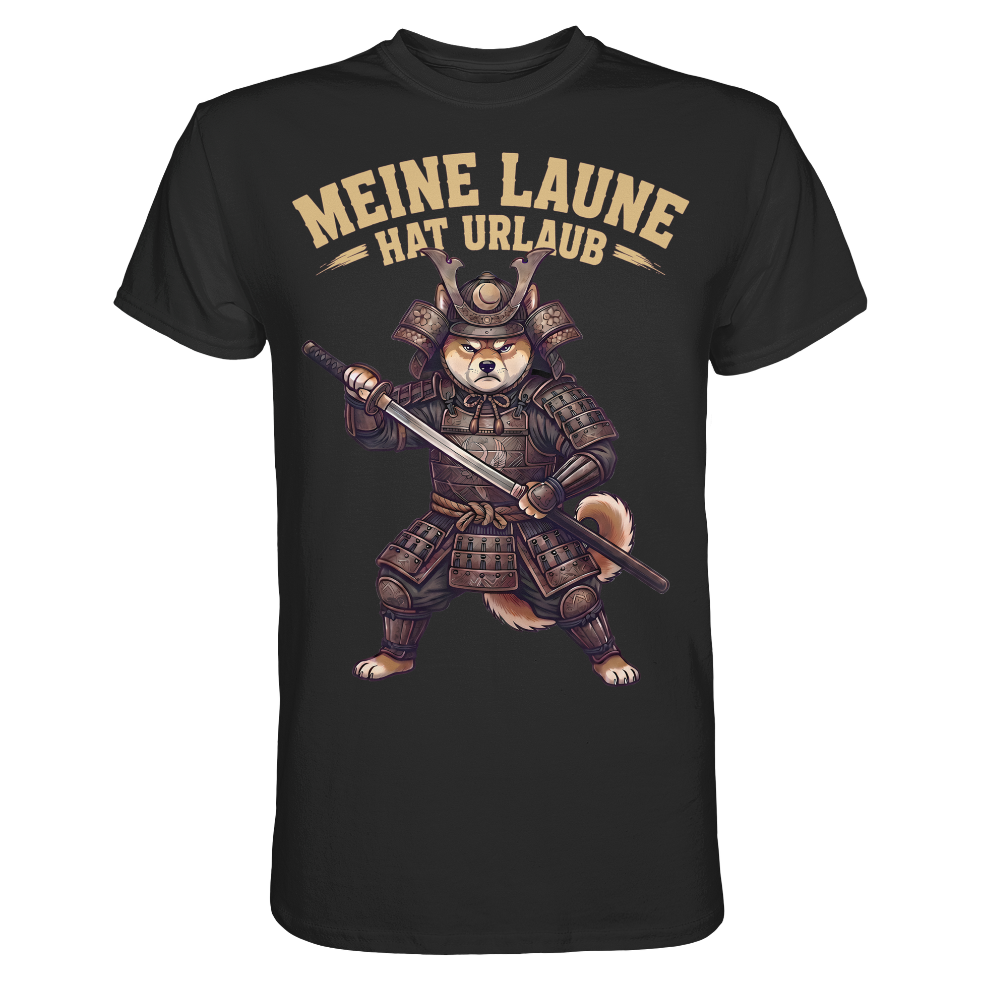 Meine Laune hat Urlaub – Lustiger Shiba Samurai Hund - Premium Shirt