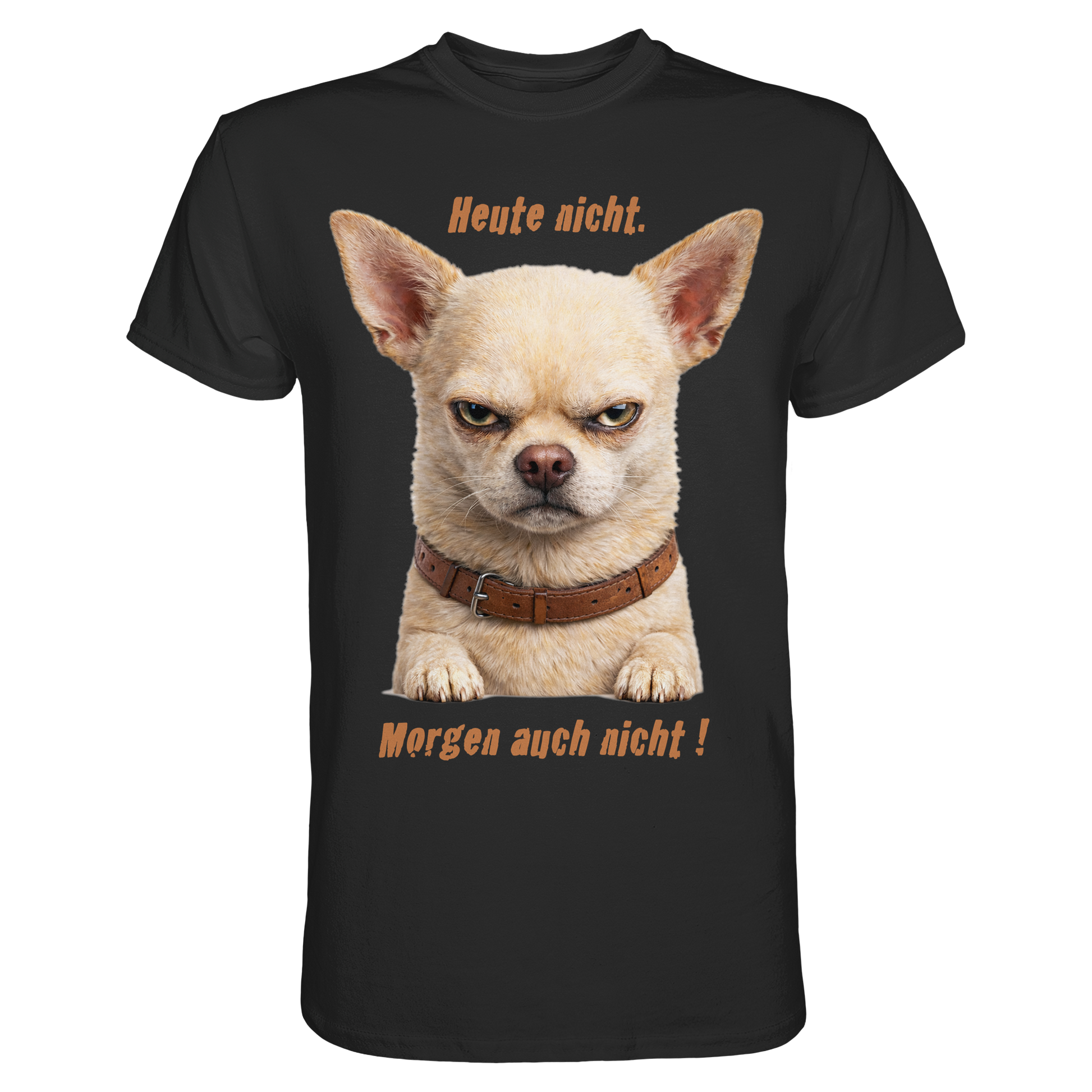 Heute nicht. Morgen auch nicht! Grumpy Chihuahua  - Premium Shirt