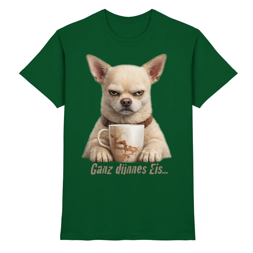 Ganz dünnes Eis. Chihuahua comic  - Premium Shirt - PAWentura