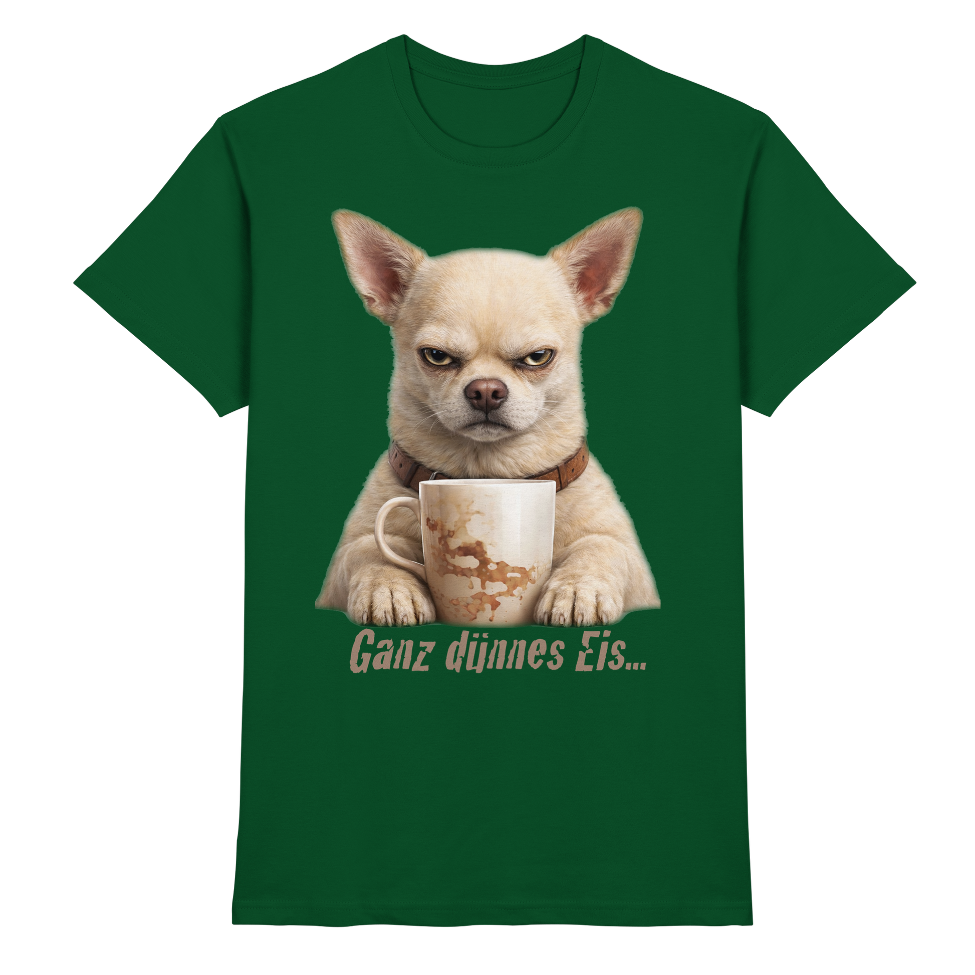 Ganz dünnes Eis. Chihuahua comic  - Premium Shirt