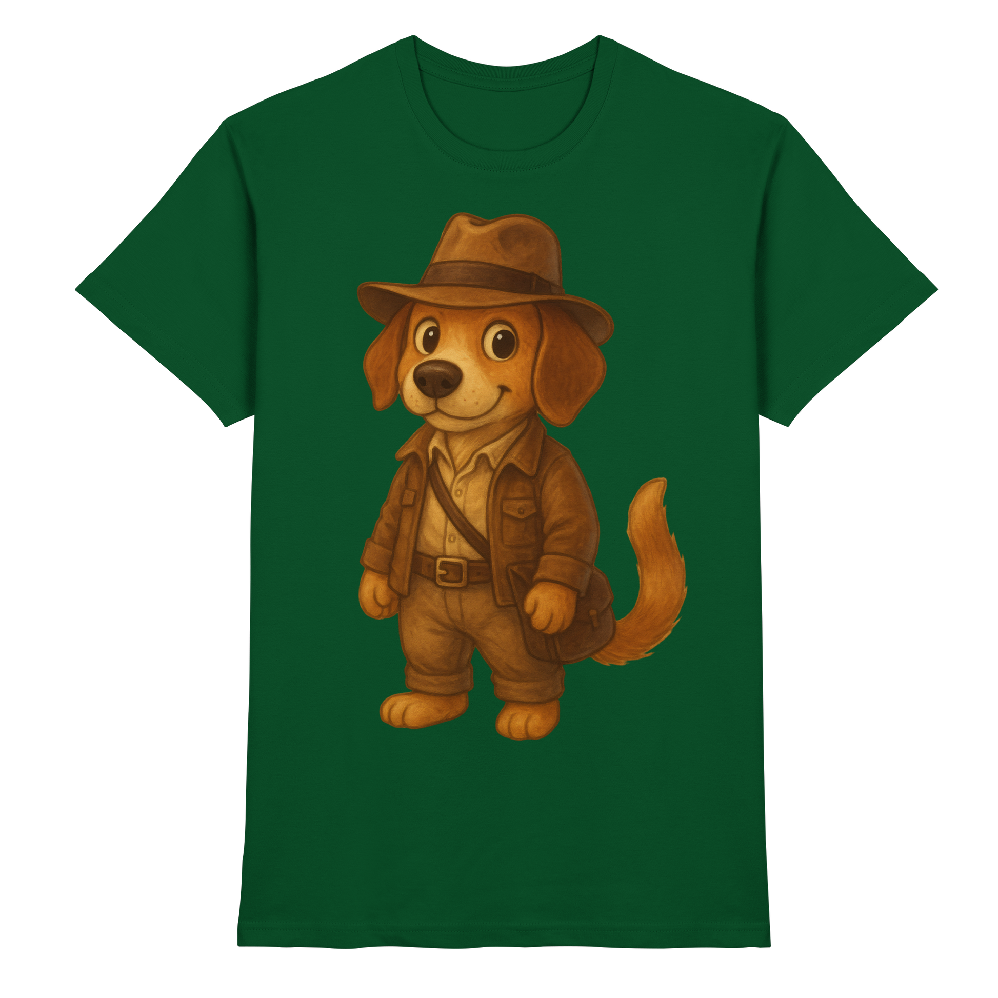 Abenteurer Hunde Cartoon  - Premium Shirt