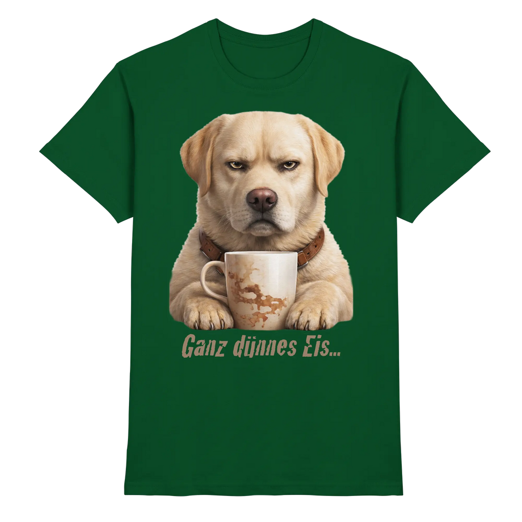 Ganz dünnes Eis- Grumpy Labrador Retreiver  - Premium Shirt - PAWentura