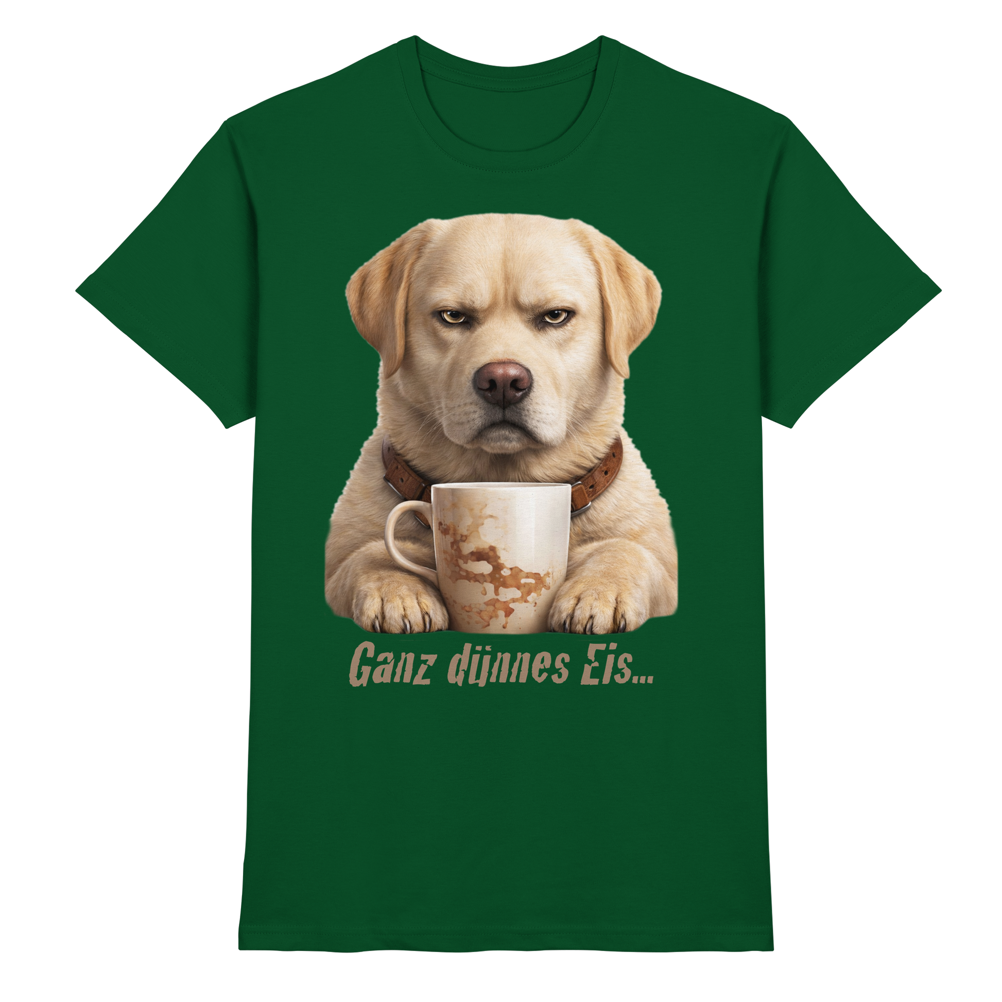 Ganz dünnes Eis- Grumpy Labrador Retreiver  - Premium Shirt