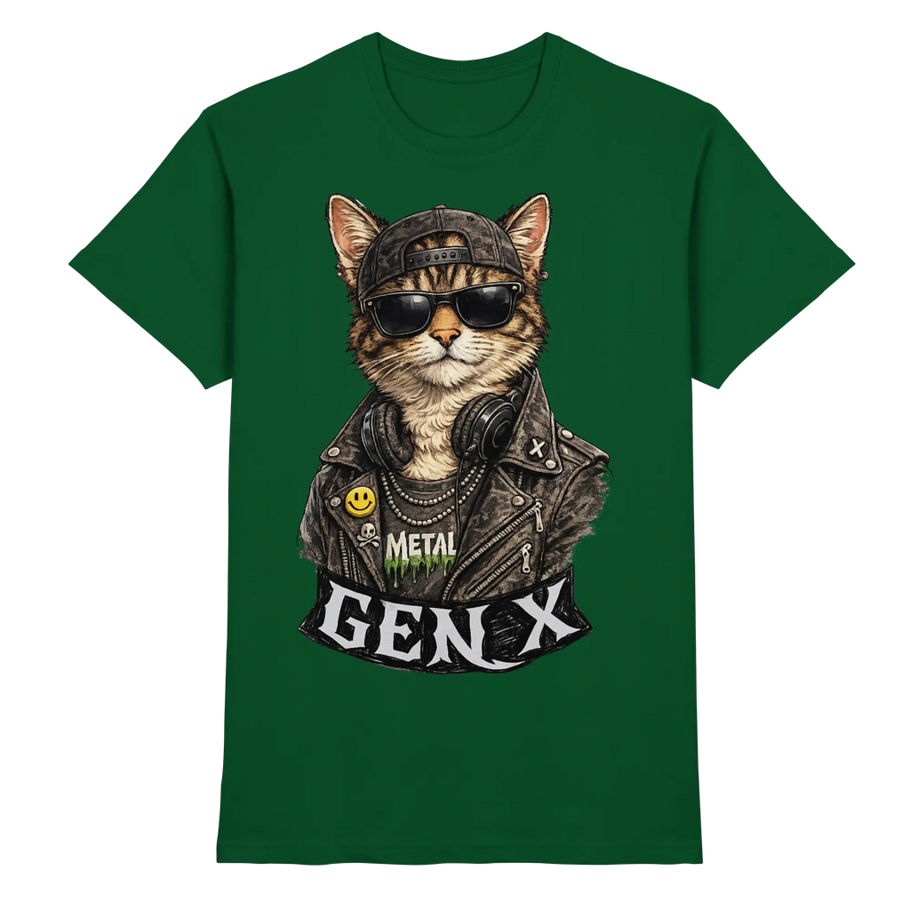 GEN X Funny Punk Cat - Premium Shirt - PAWentura
