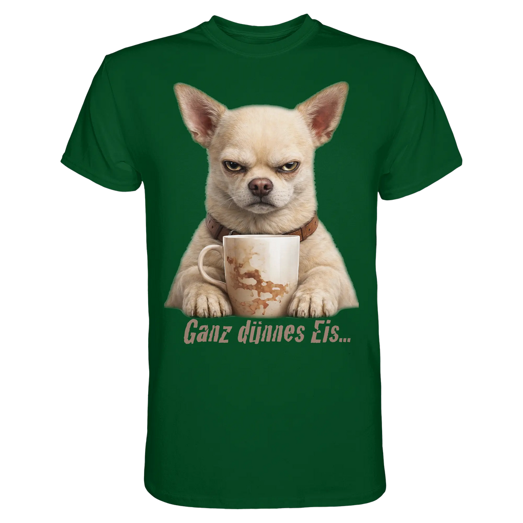 Ganz dünnes Eis. Chihuahua comic  - Premium Shirt - PAWentura