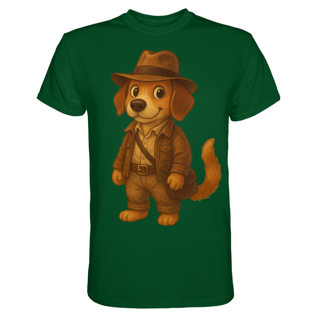 Abenteurer Hunde Cartoon  - Premium Shirt
