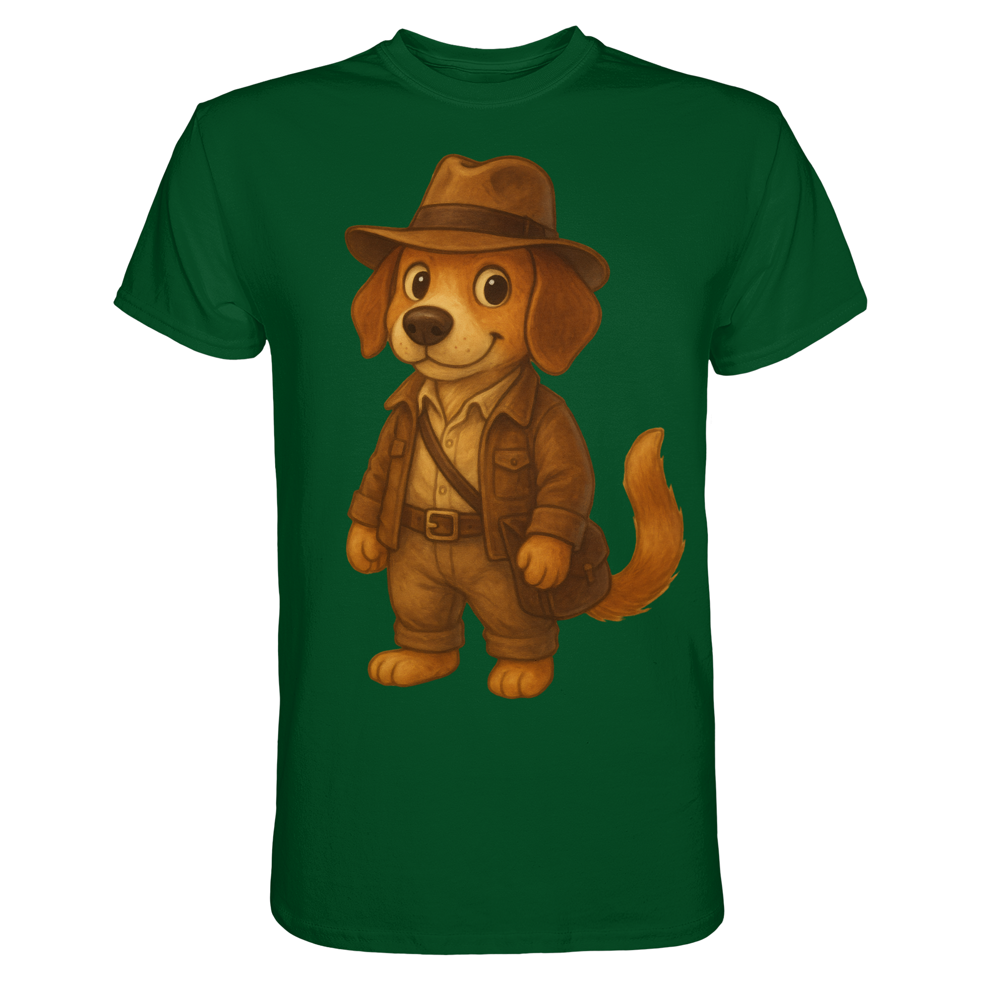 Abenteurer Hunde Cartoon  - Premium Shirt
