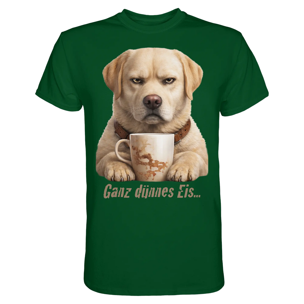 Ganz dünnes Eis- Grumpy Labrador Retreiver  - Premium Shirt - PAWentura