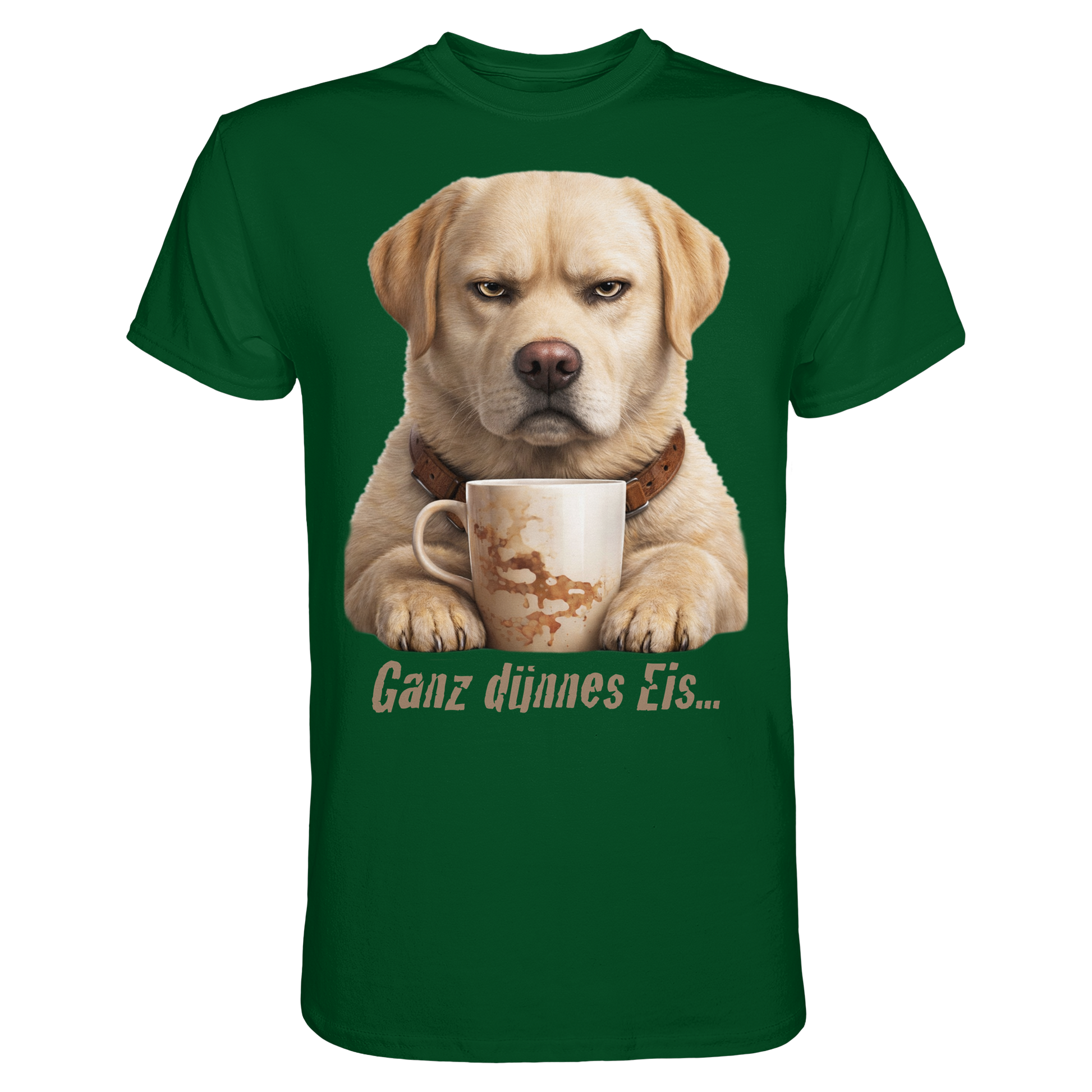 Ganz dünnes Eis- Grumpy Labrador Retreiver  - Premium Shirt