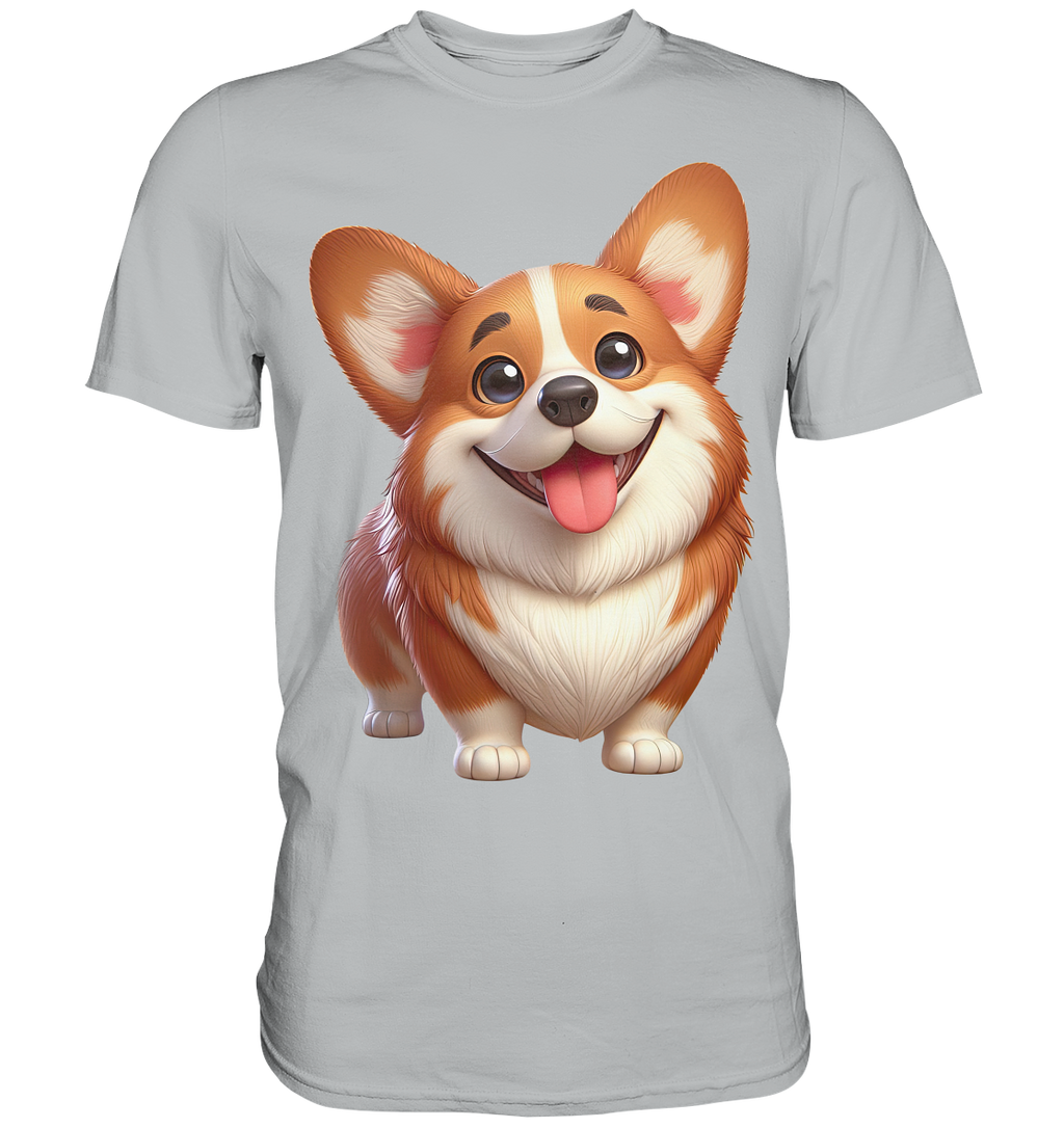 Corgi Hund Cartoon personalisierbar - Premium Shirt