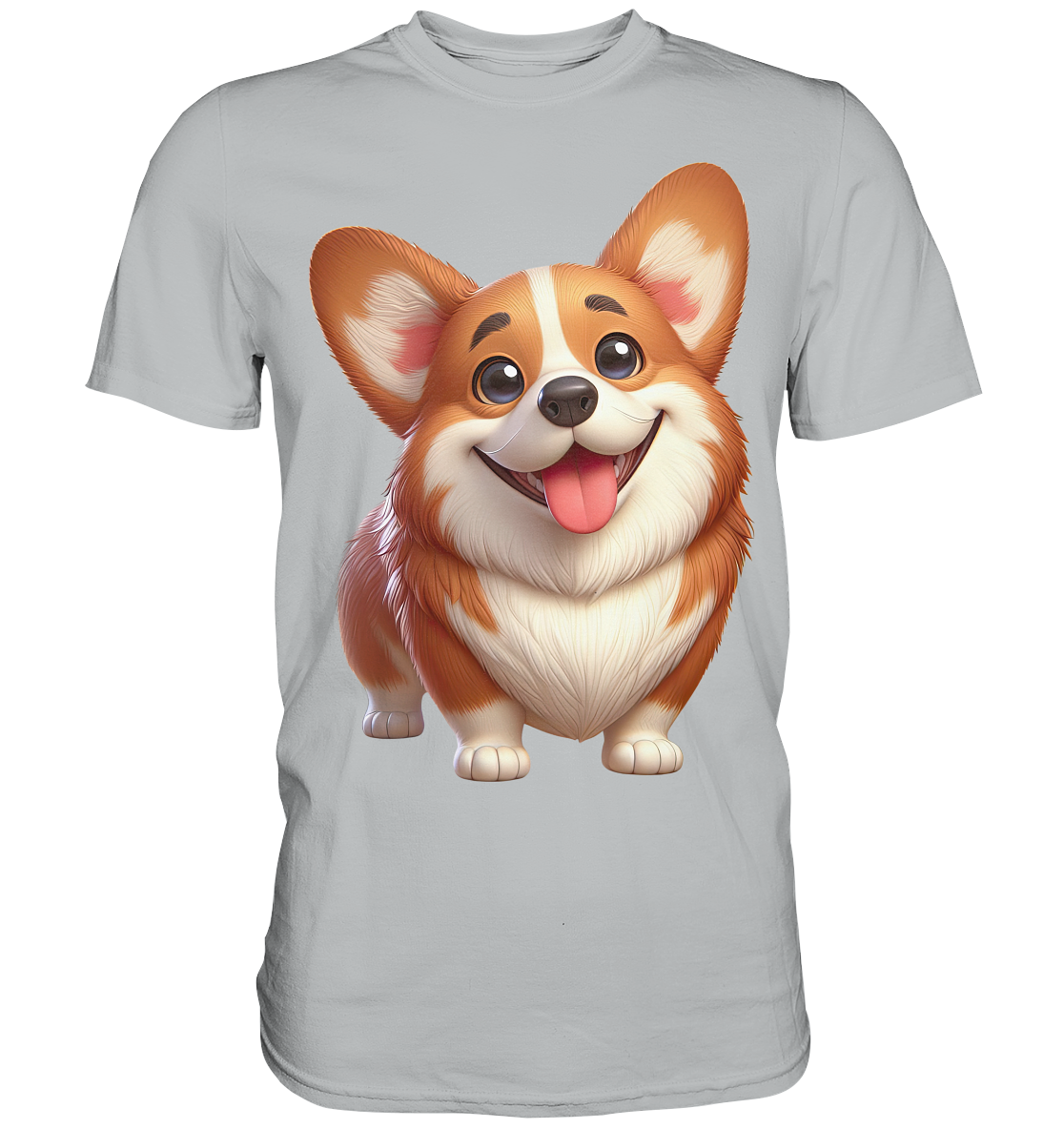 Corgi Hund Cartoon personalisierbar - Premium Shirt