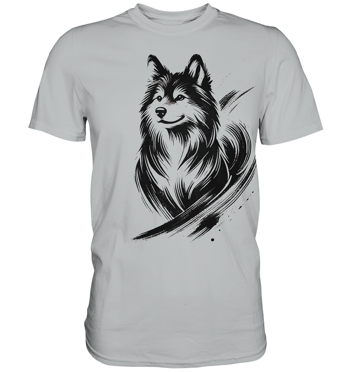 Hunde Pinsel Illustration  - Premium Shirt