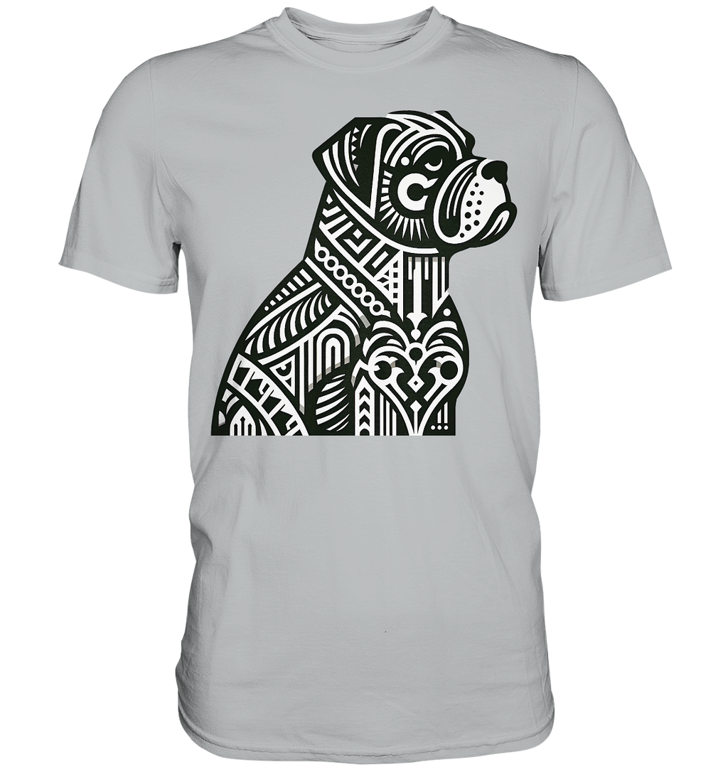 Hund Mastif Art Deco  - personalisierbar - Premium Shirt