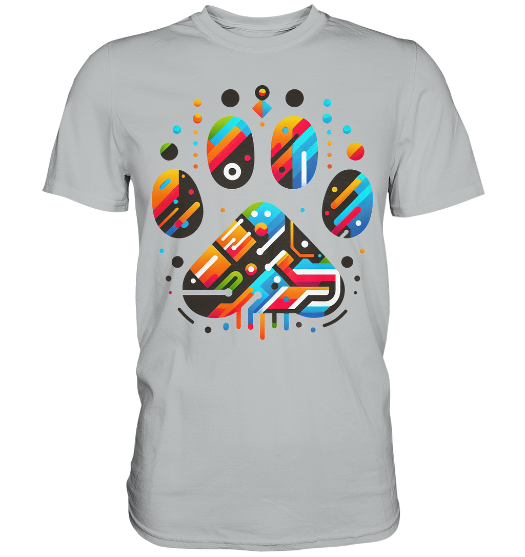 Y2K Technisch Design Pfote  - Premium Shirt