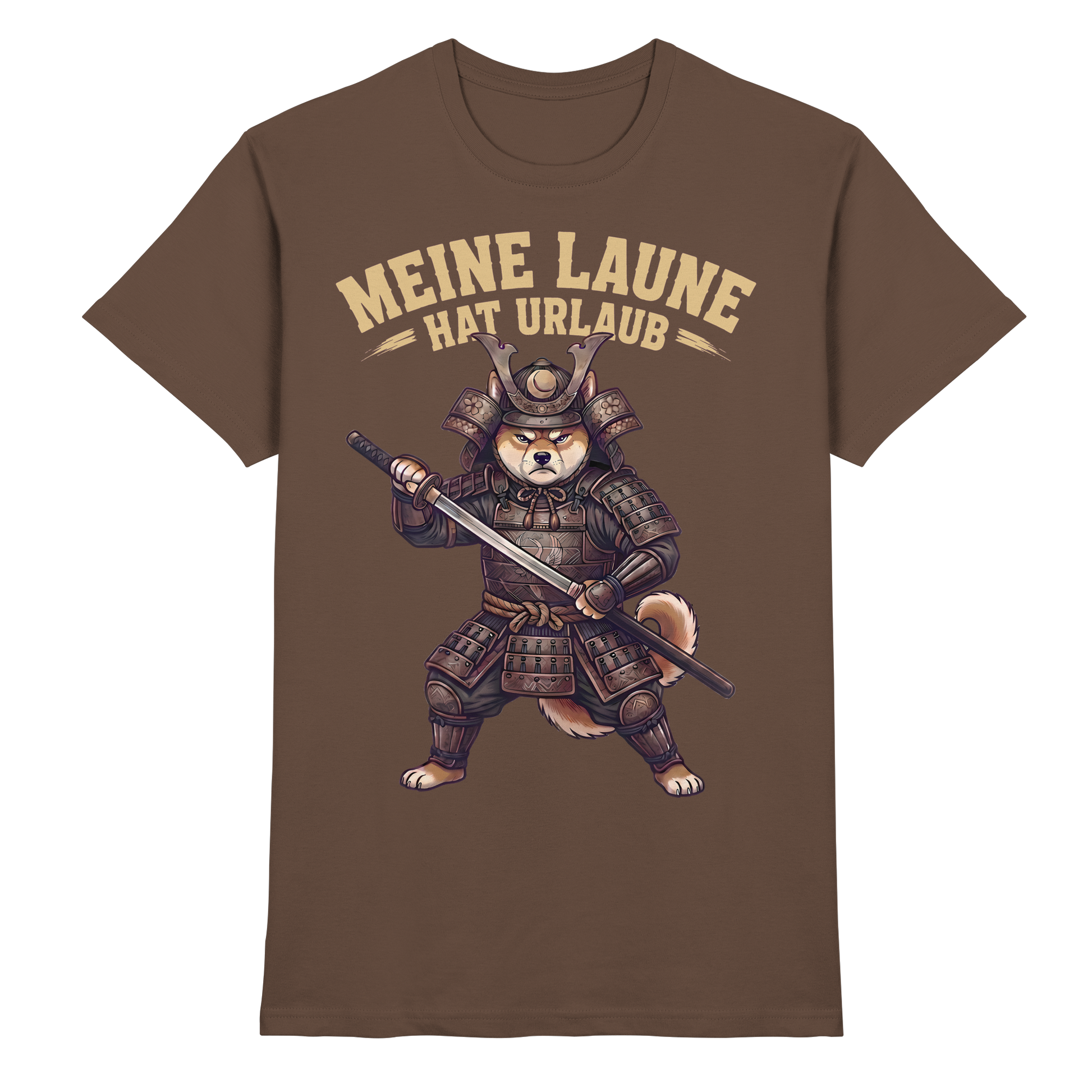 Meine Laune hat Urlaub – Lustiger Shiba Samurai Hund - Premium Shirt