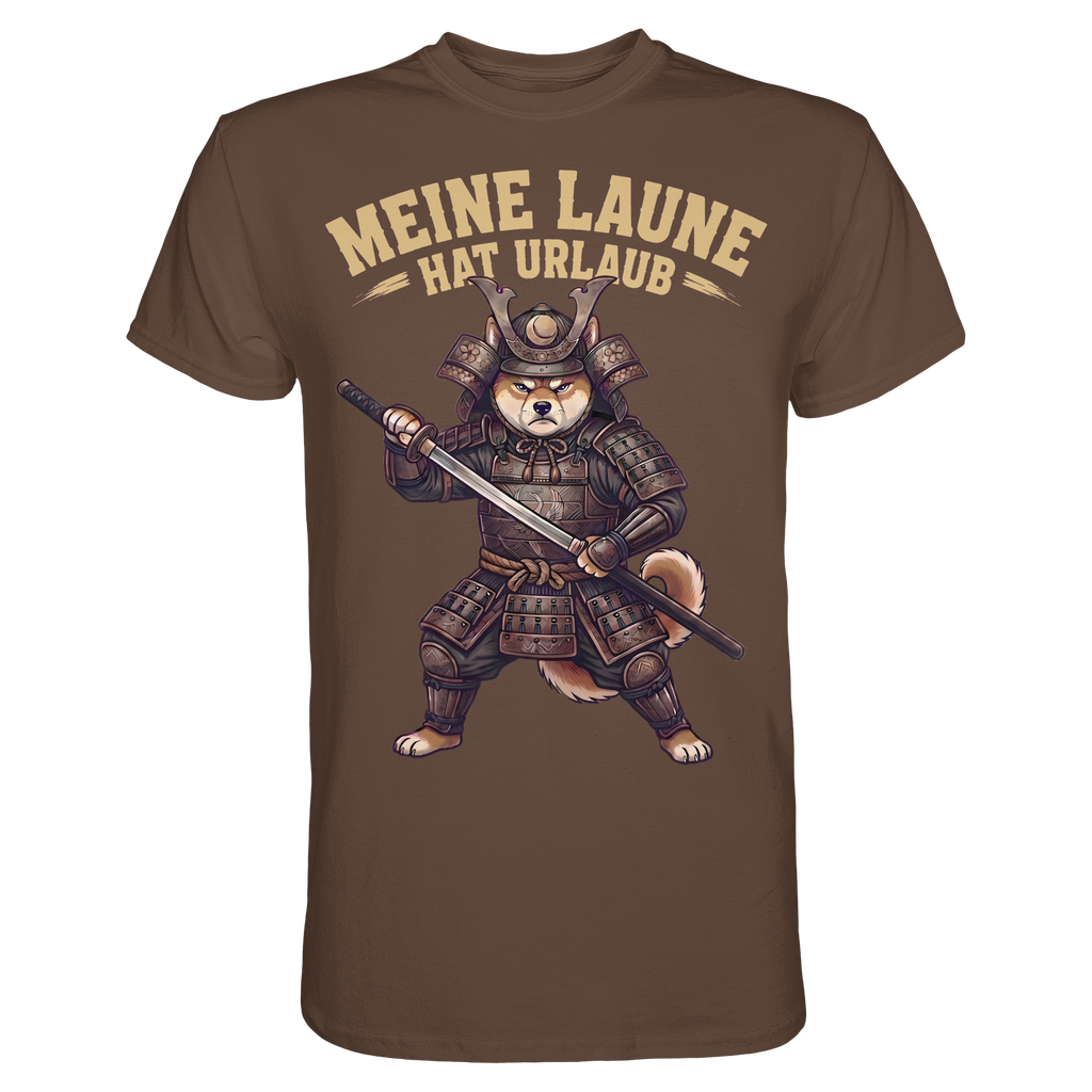 Meine Laune hat Urlaub – Lustiger Shiba Samurai Hund - Premium Shirt