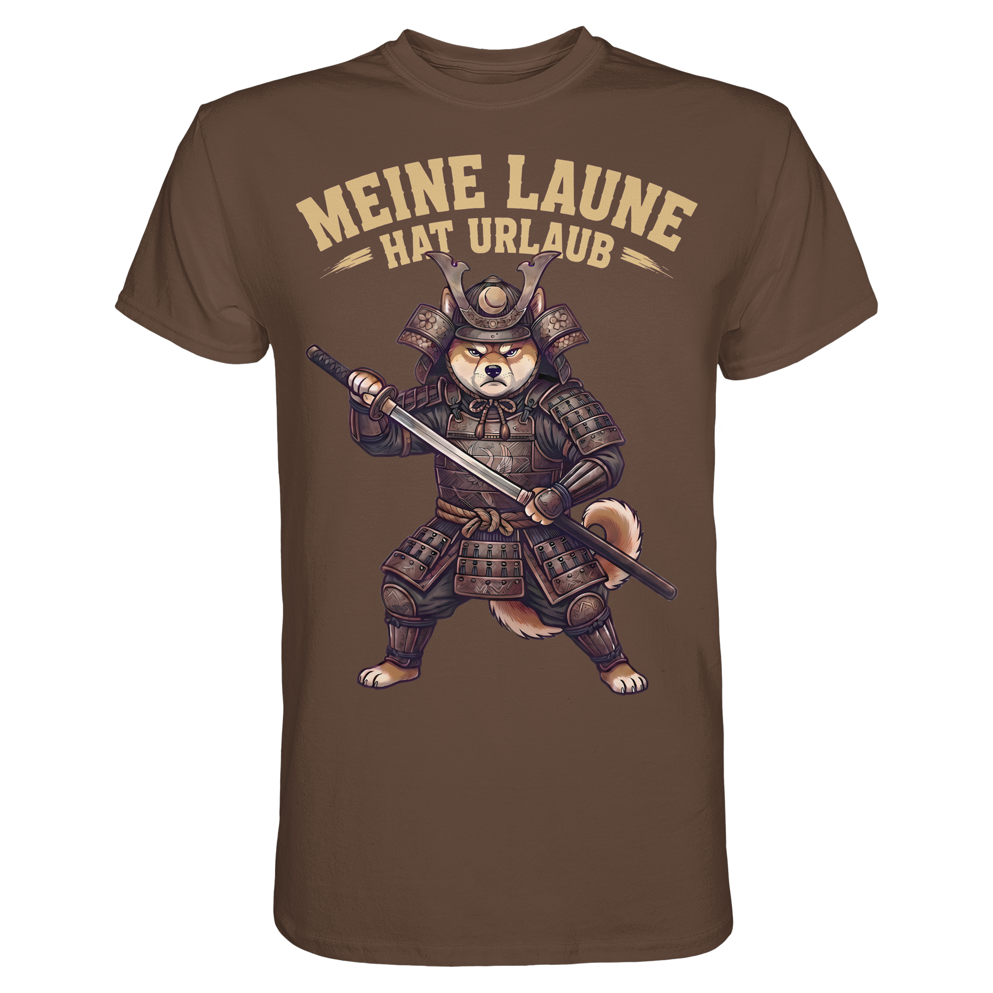 Meine Laune hat Urlaub – Lustiger Shiba Samurai Hund - Premium Shirt