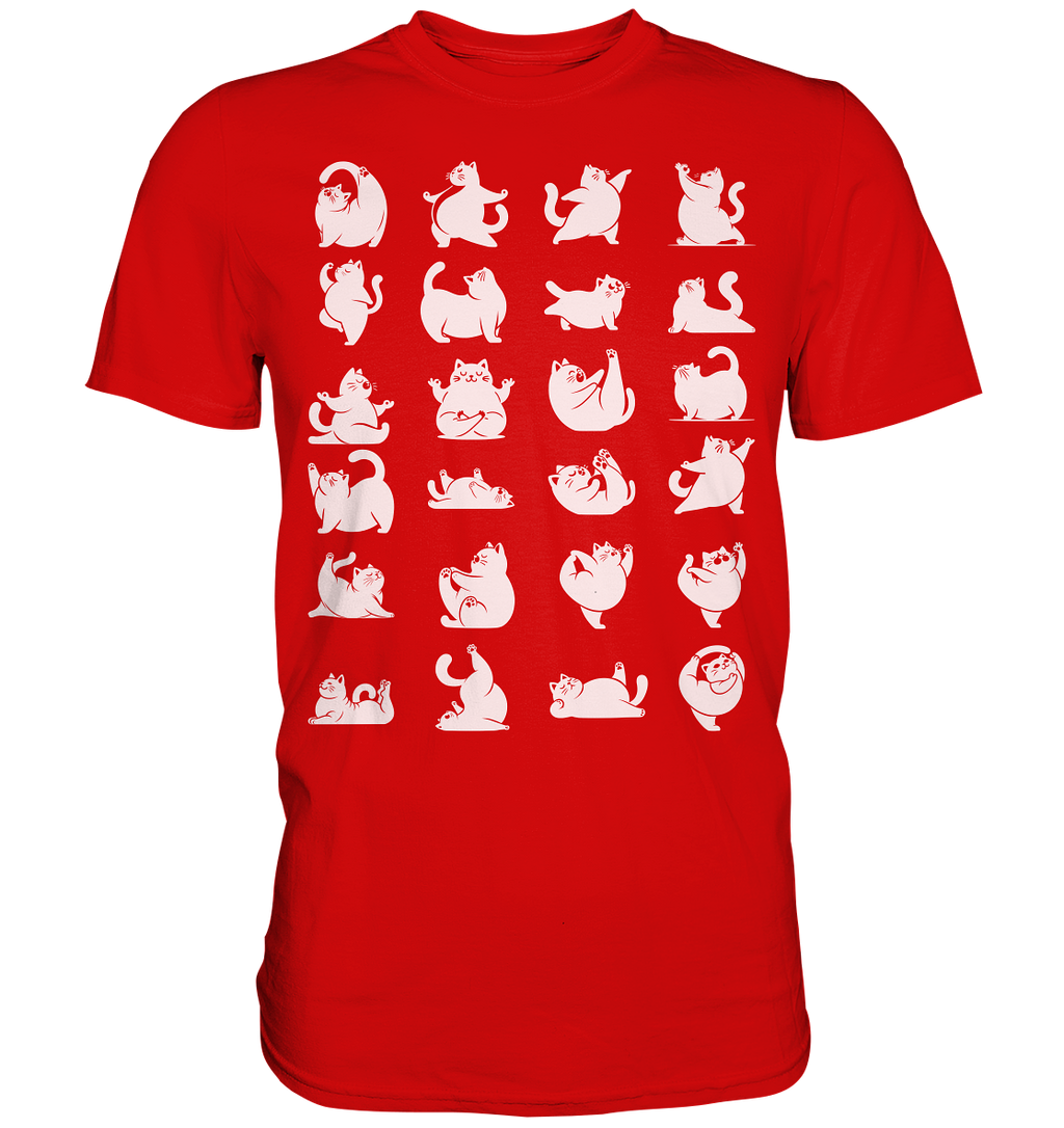 Katzen Yoga / Cat Yoga Fun - personalisierbar - Premium Shirt