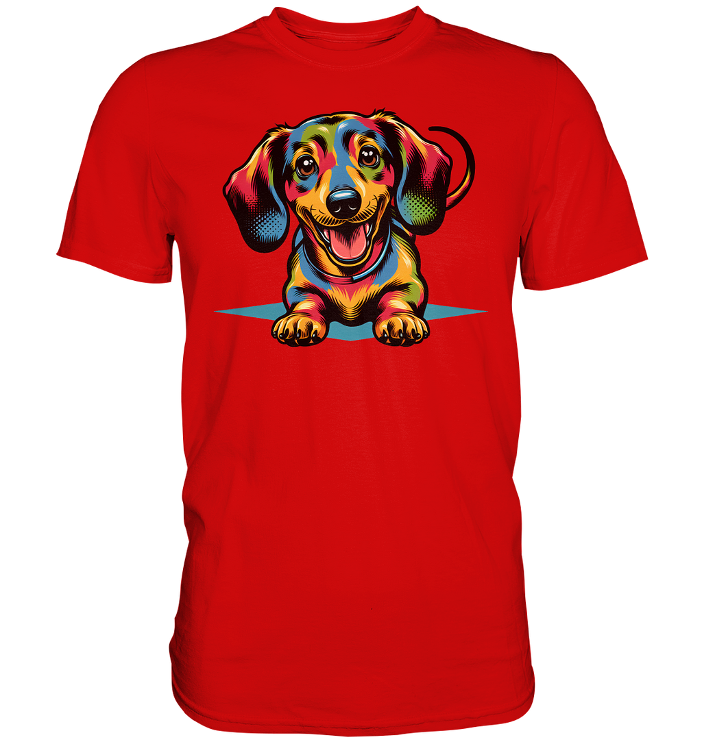 Happy Dackel Pop Art - Premium Shirt
