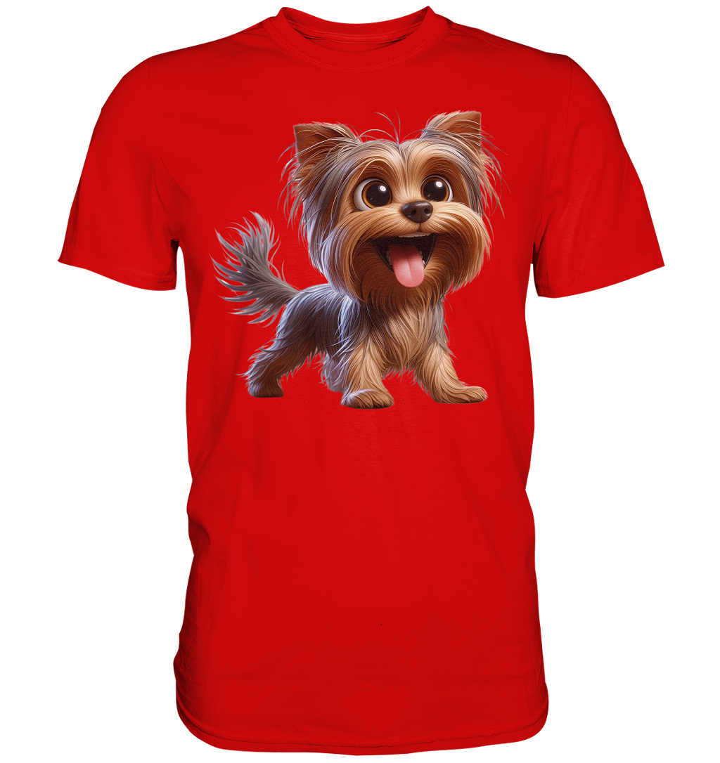 Yorkshire Terrier Cartoon - personalisierbar - Premium Shirt