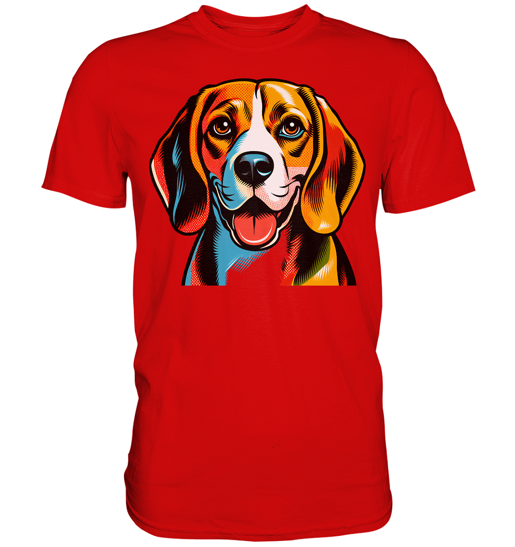 Beagle Pop Art - Personalisierbar - Premium Shirt