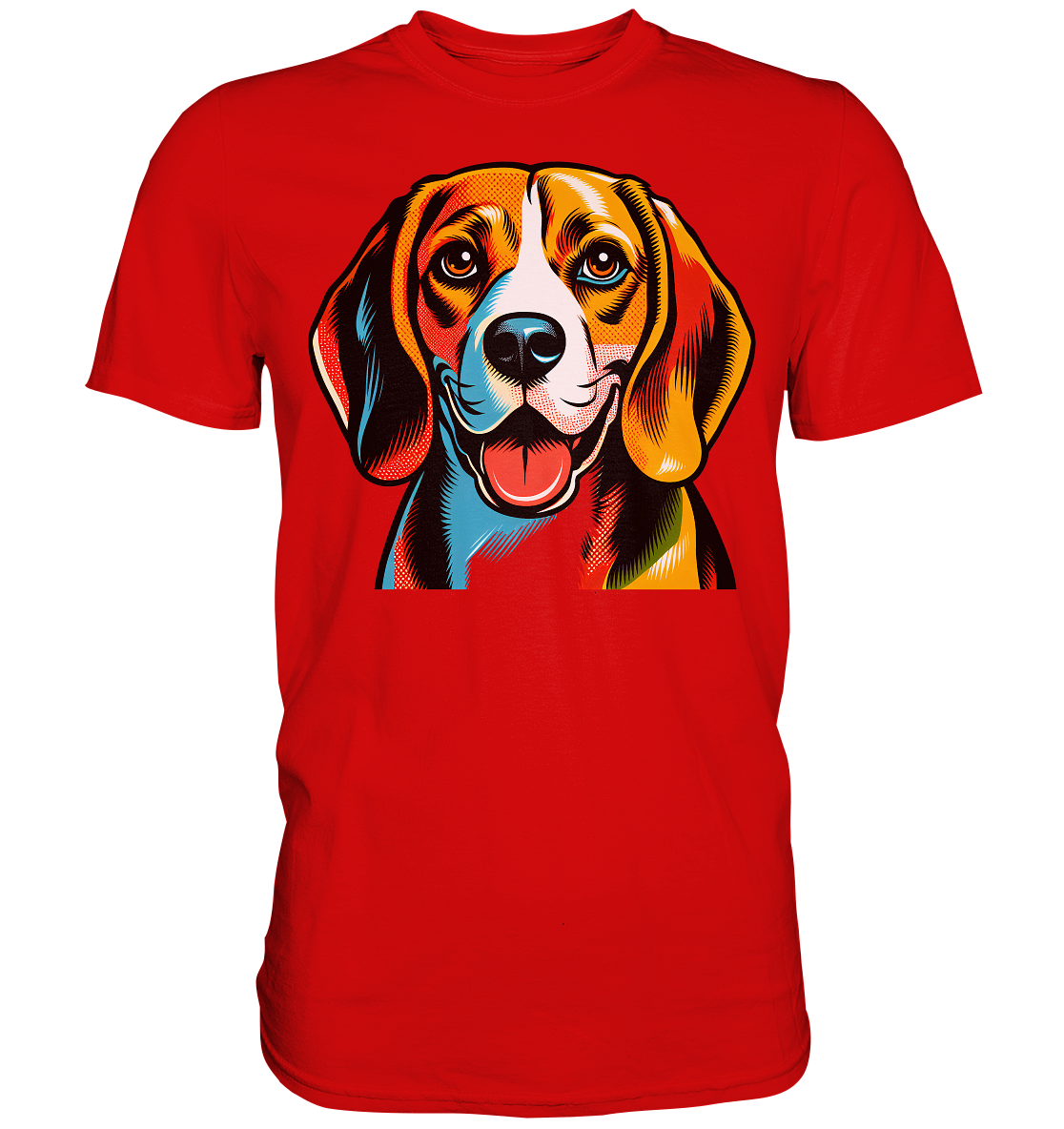 Beagle Pop Art - Personalisierbar - Premium Shirt