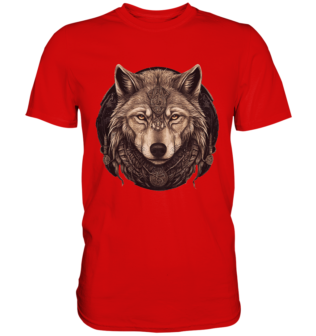 Wolf Fenris Viking Art - Premium Shirt