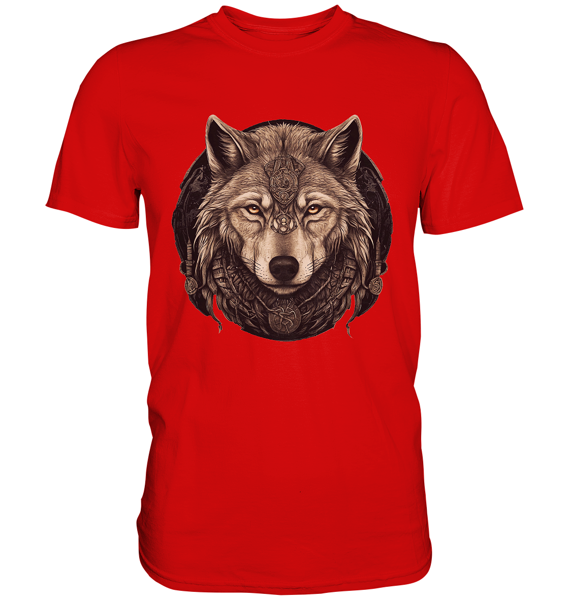 Wolf Fenris Viking Art - Premium Shirt