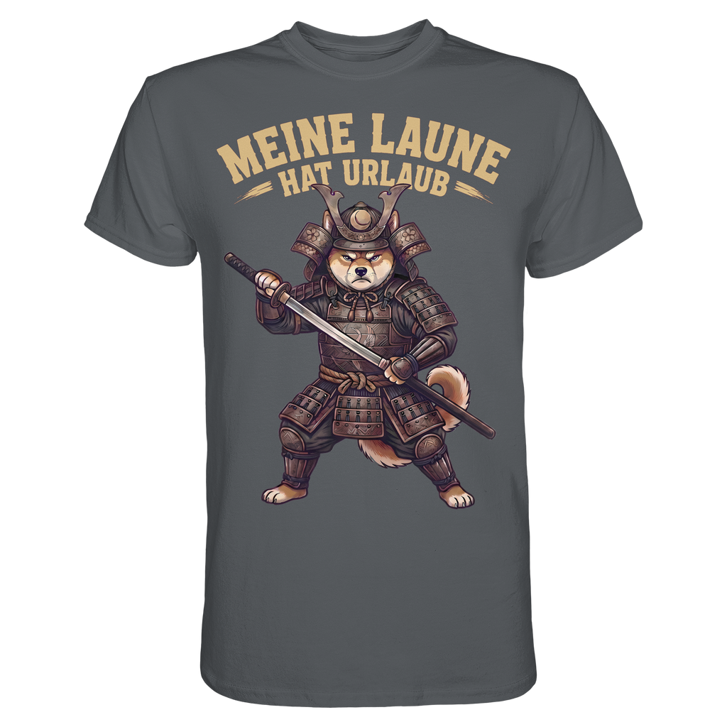 Meine Laune hat Urlaub – Lustiger Shiba Samurai Hund - Premium Shirt