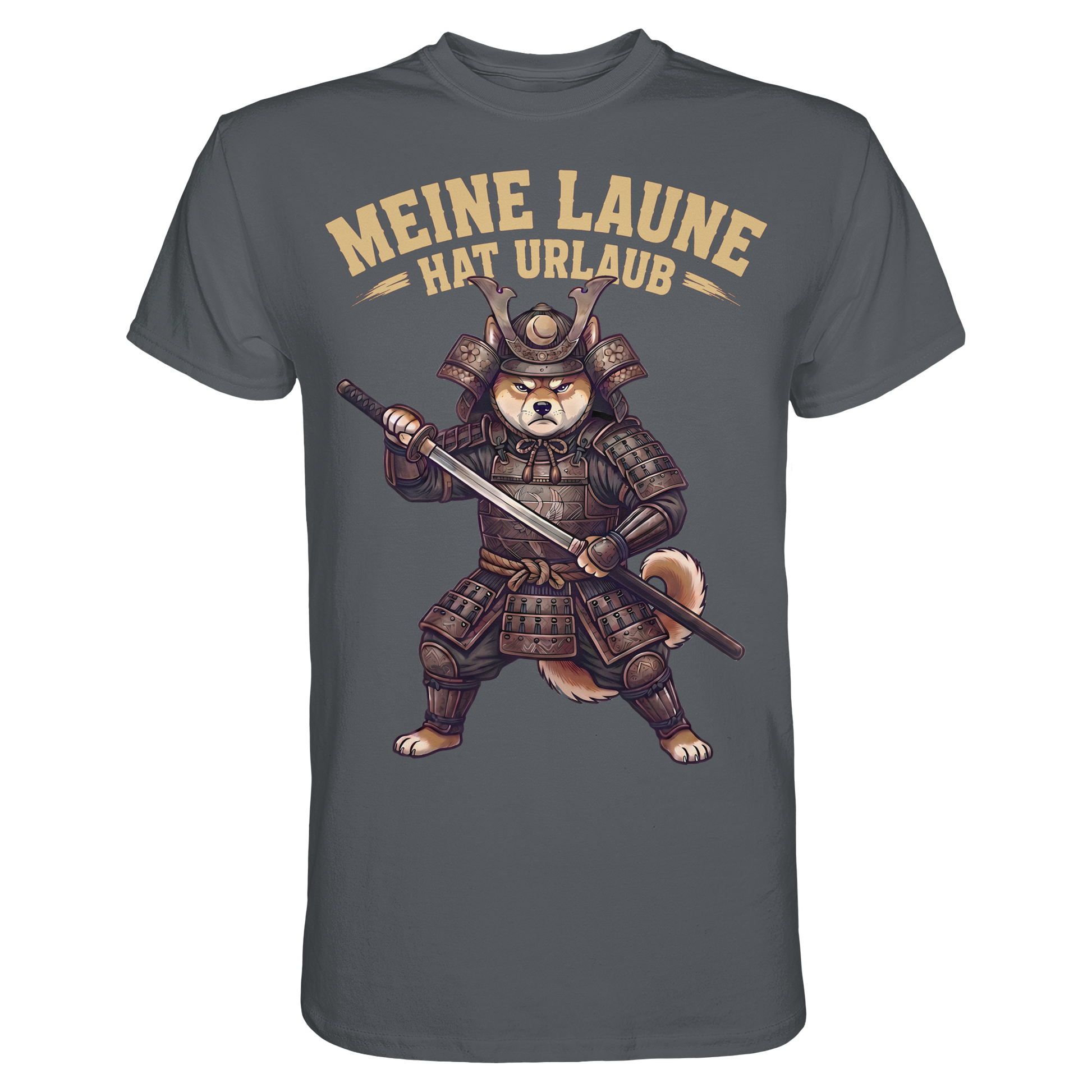 Meine Laune hat Urlaub – Lustiger Shiba Samurai Hund - Premium Shirt