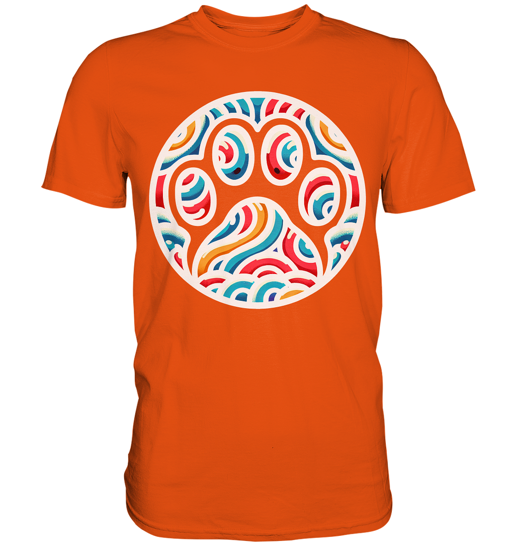 Pfote Pop  Kunst farbenfroh 90er Style  - Premium Shirt